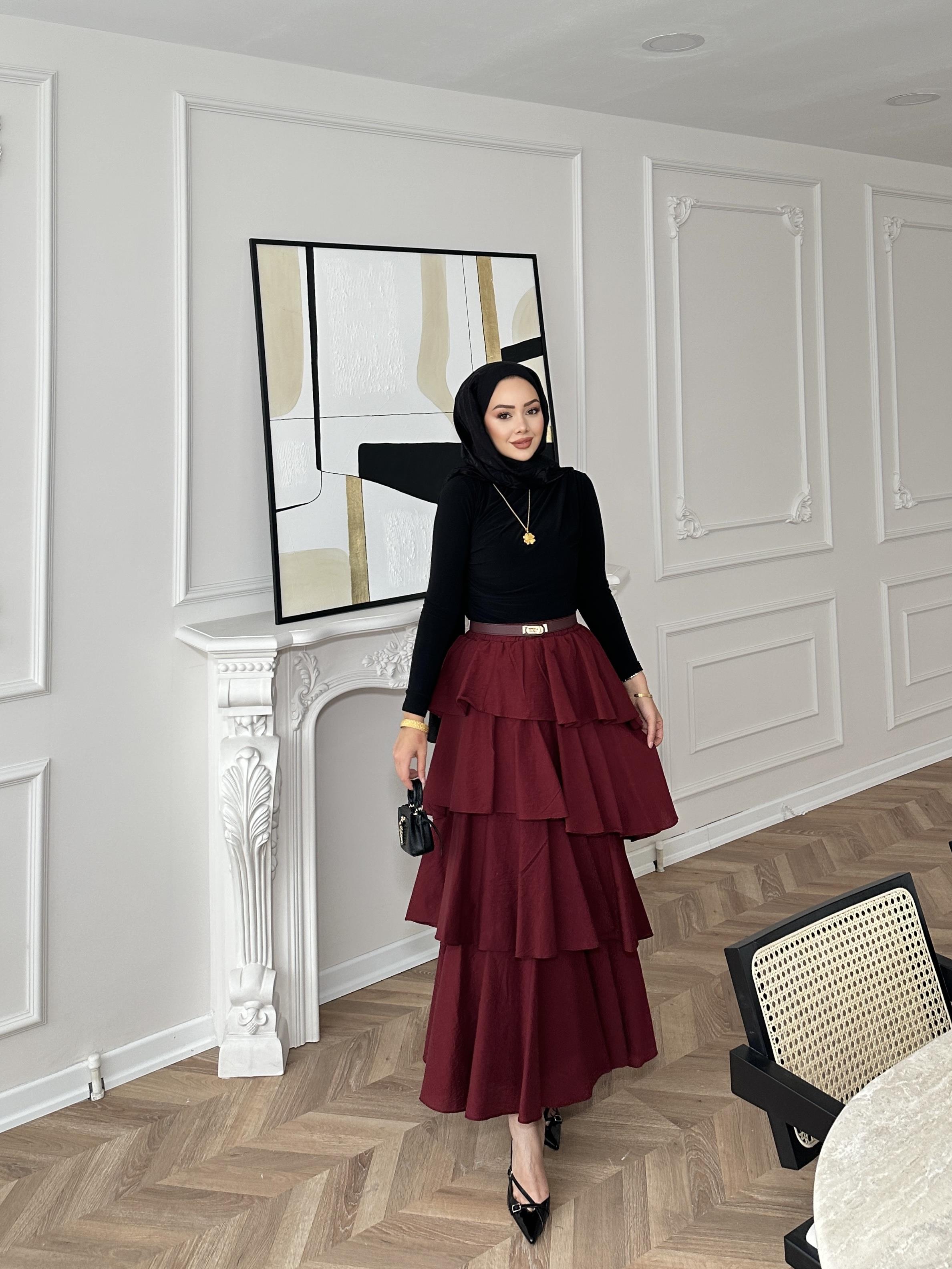 Premium Katkat Etek Bordo