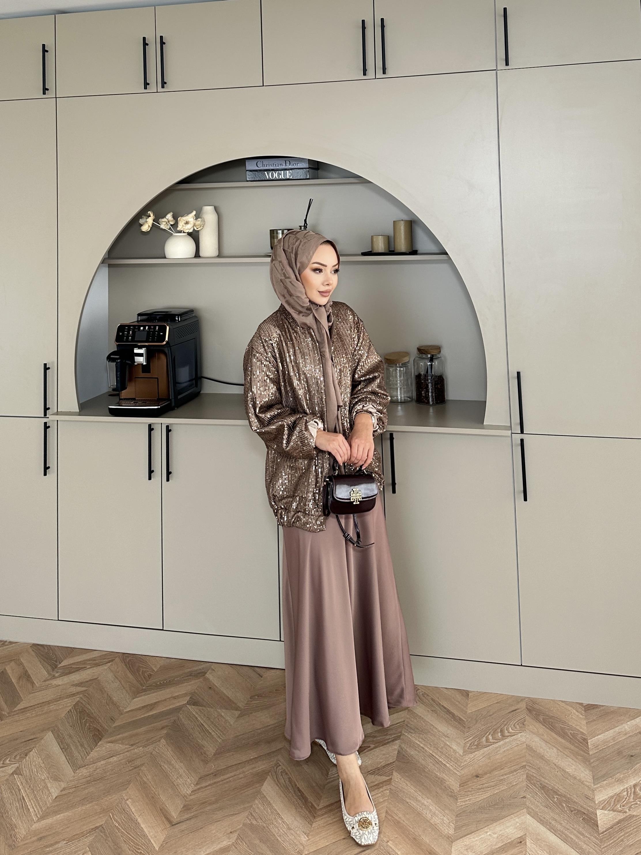 Pullu Bomber Ceket Vizon