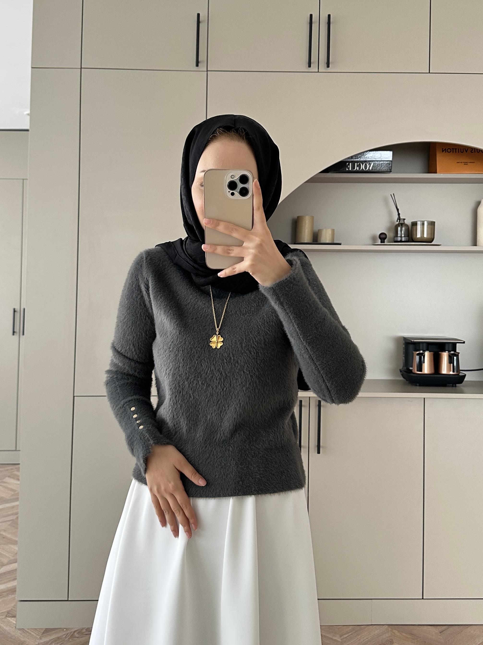 Pure Angora Kazak Gri