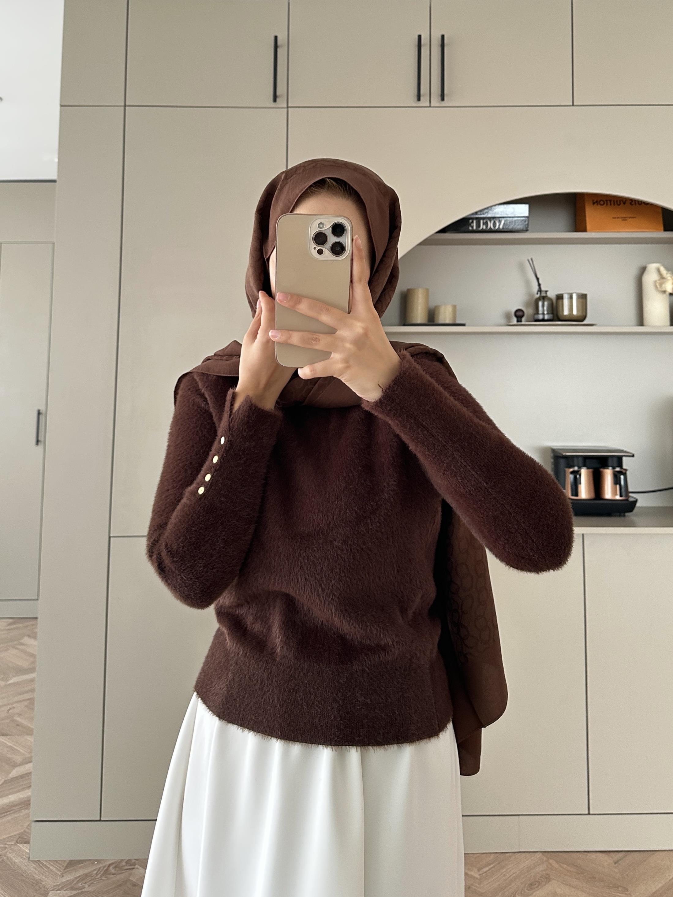 Pure Angora Kazak Kahve