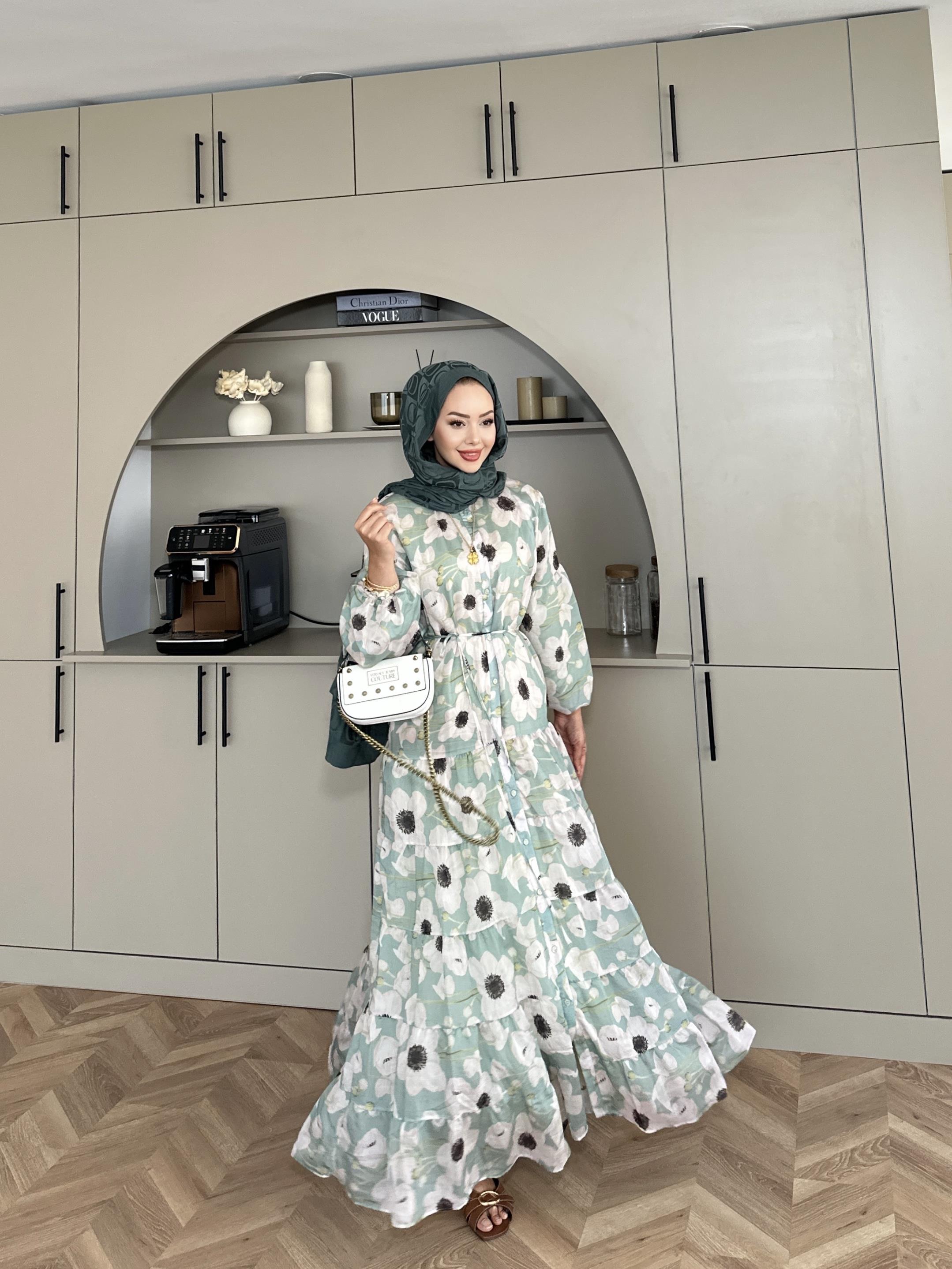 Radia Tül Elbise Haki