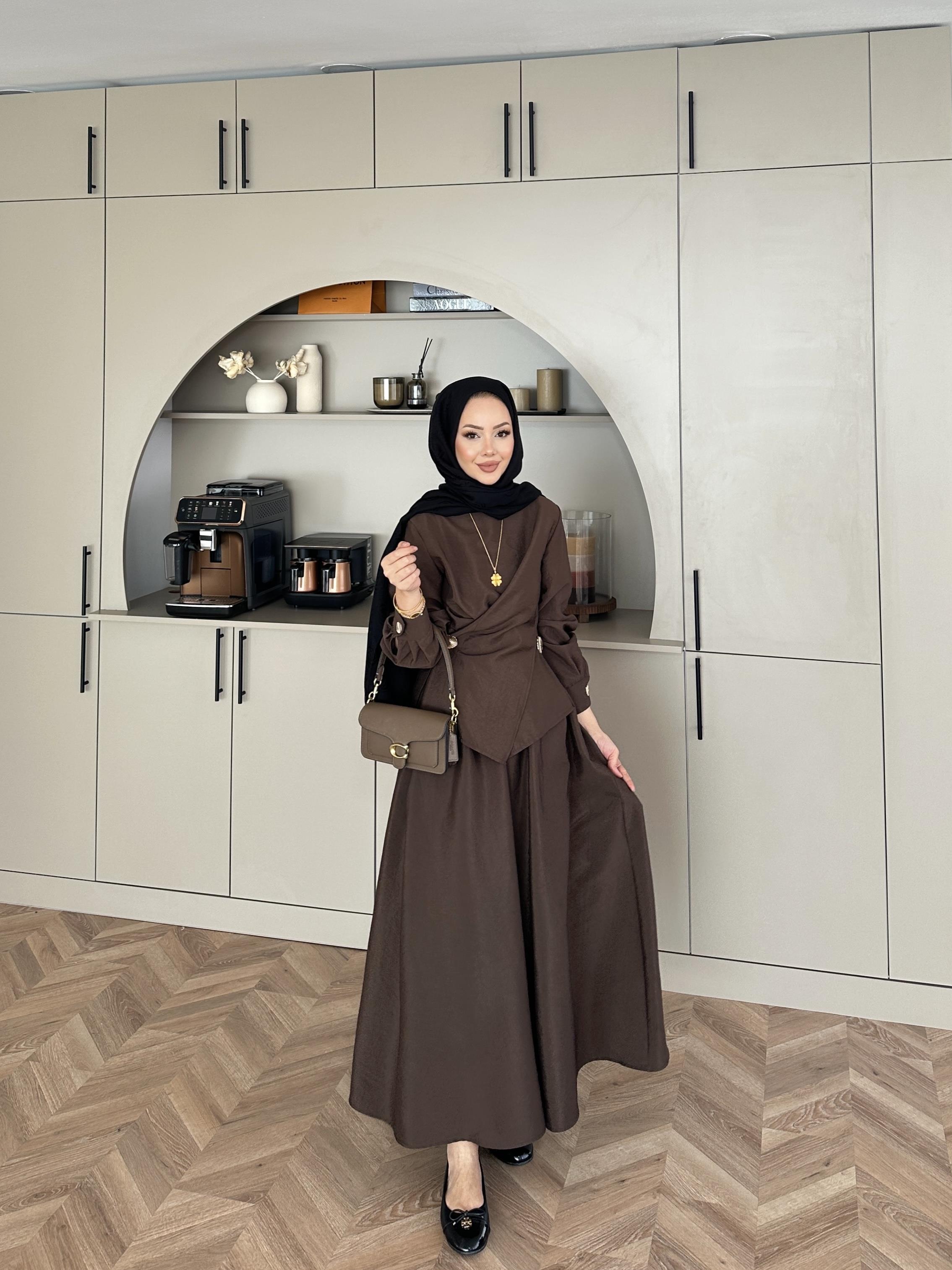 Raisa Cupra Etekli Takım Kahve