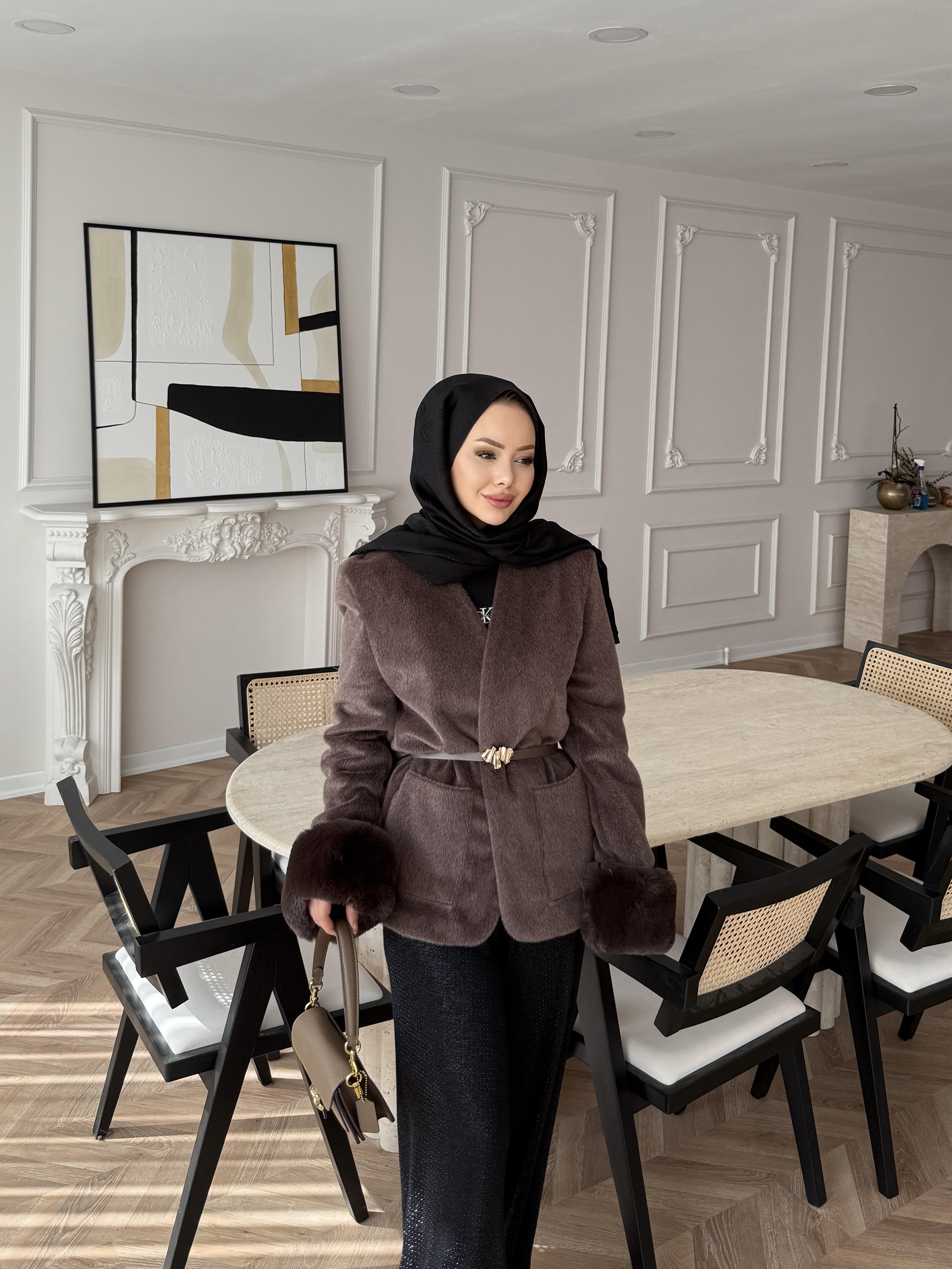 Charm Kürk Detaylı Ceket Kahve