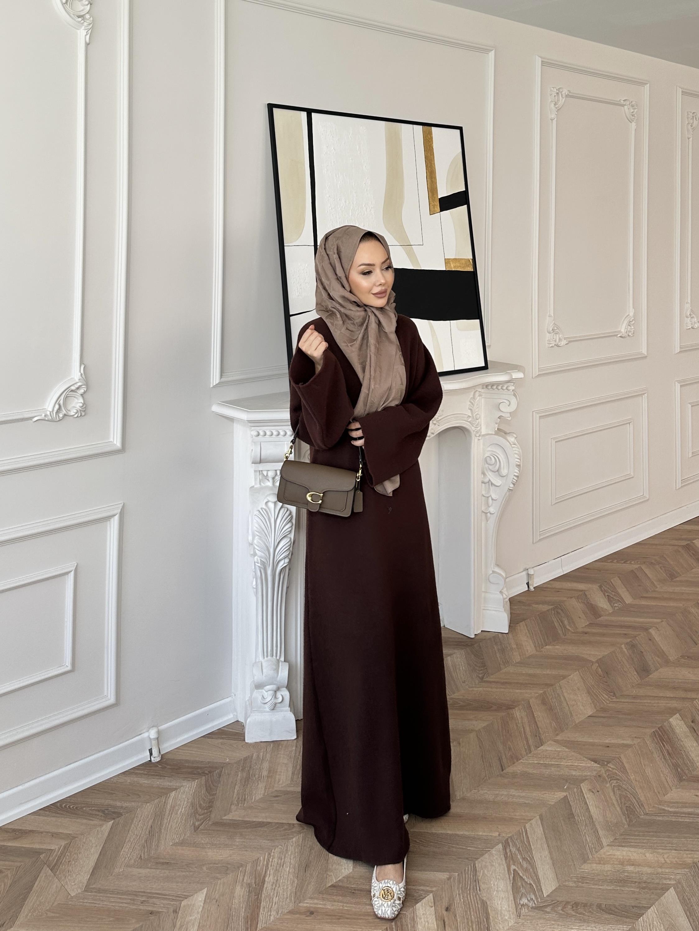 Siera Angora Elbise Acı Kahve