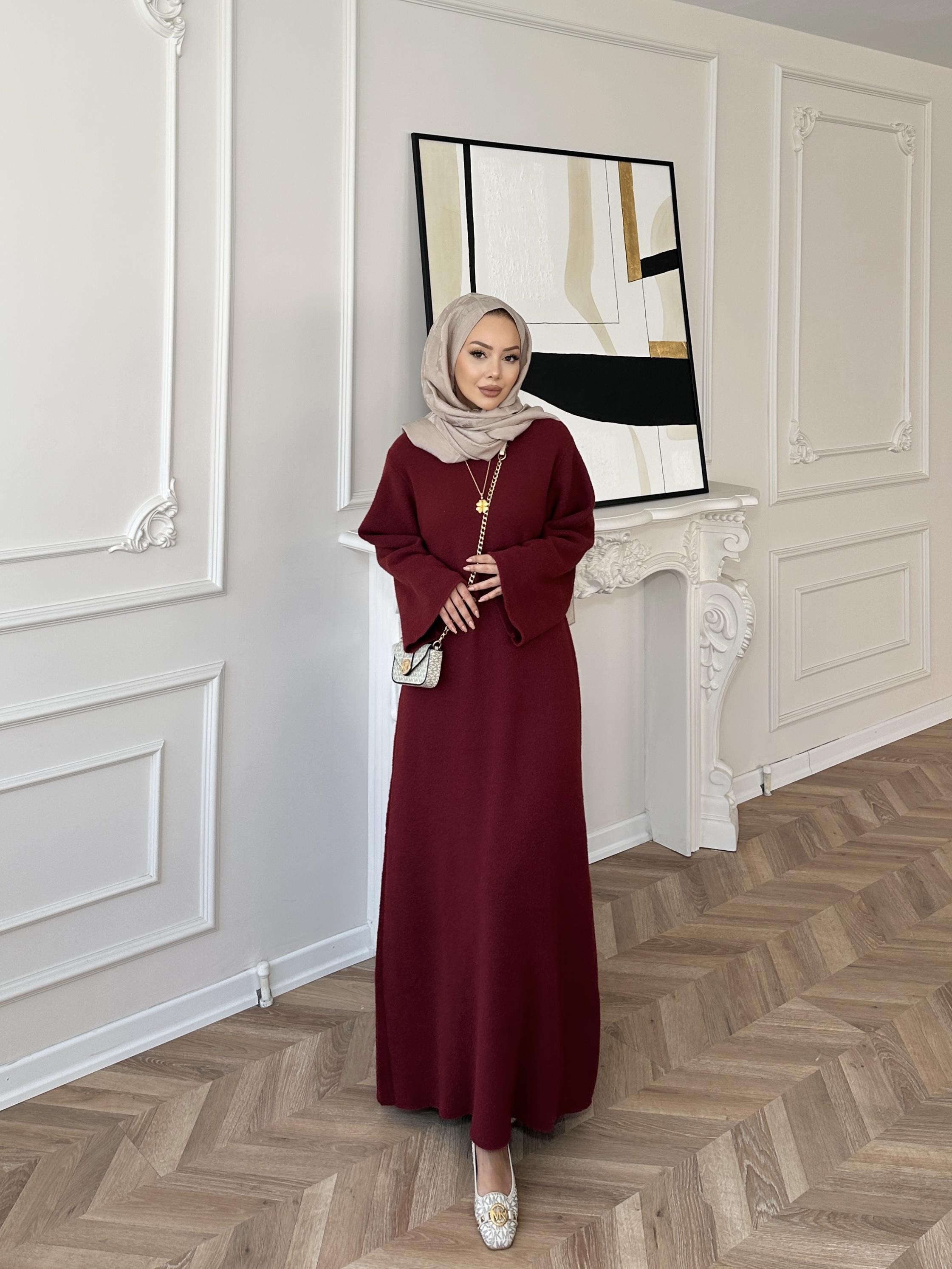 Siera Angora Elbise Mürdüm