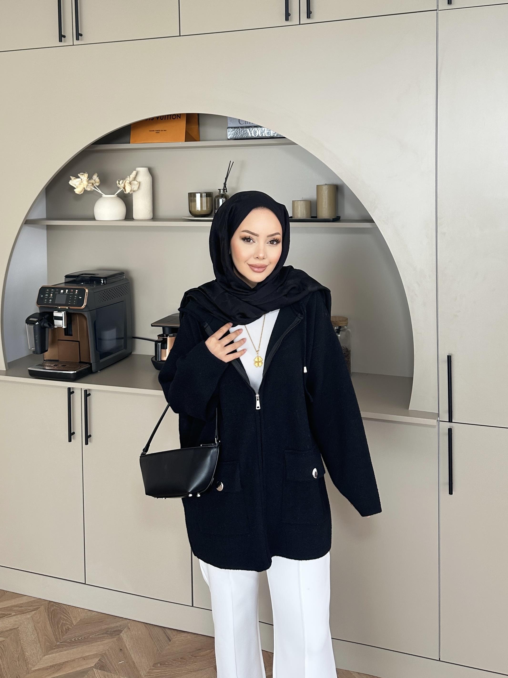 Silva Angora Hırka Siyah