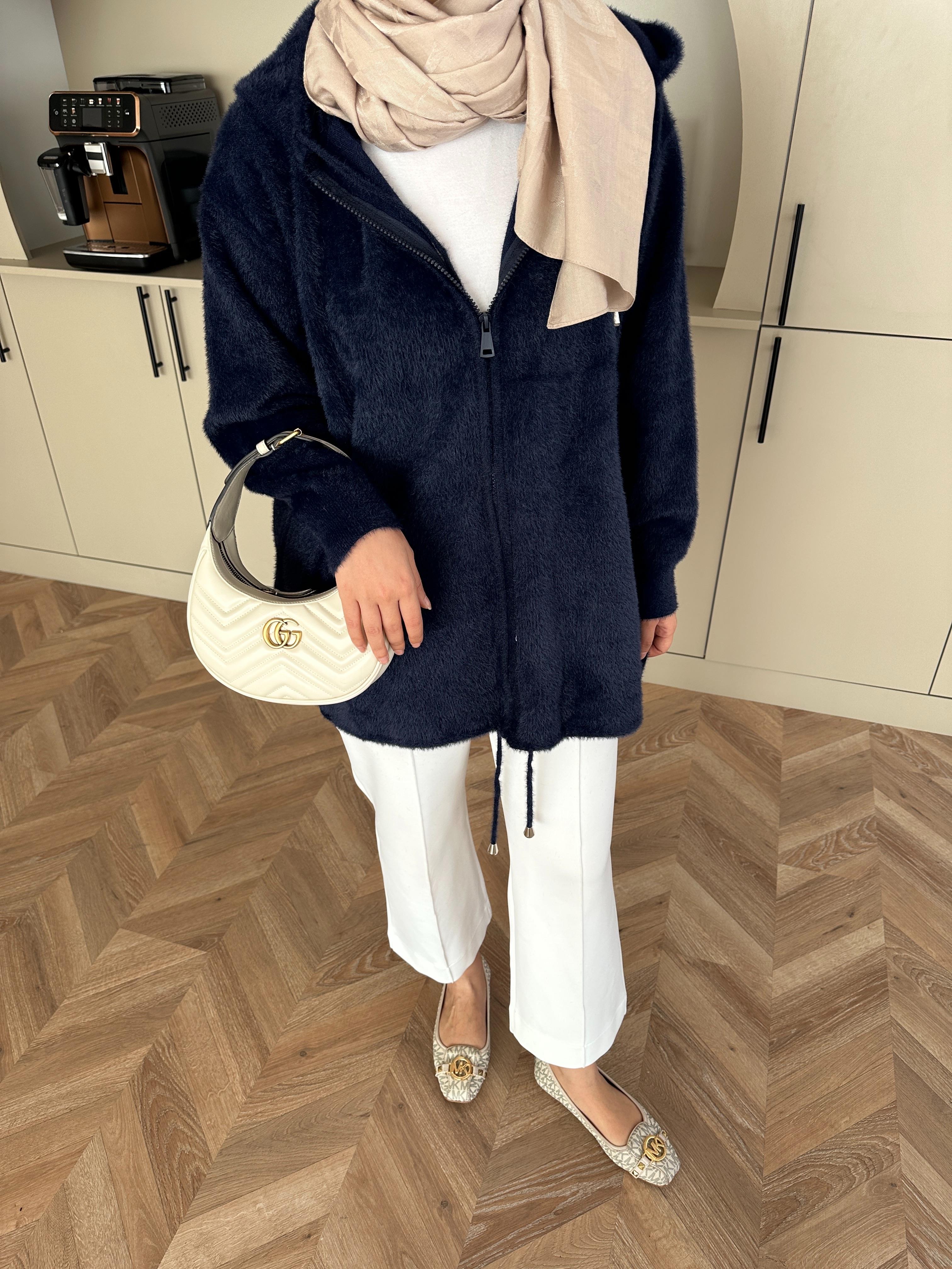 Sonya Angora Hırka Lacivert