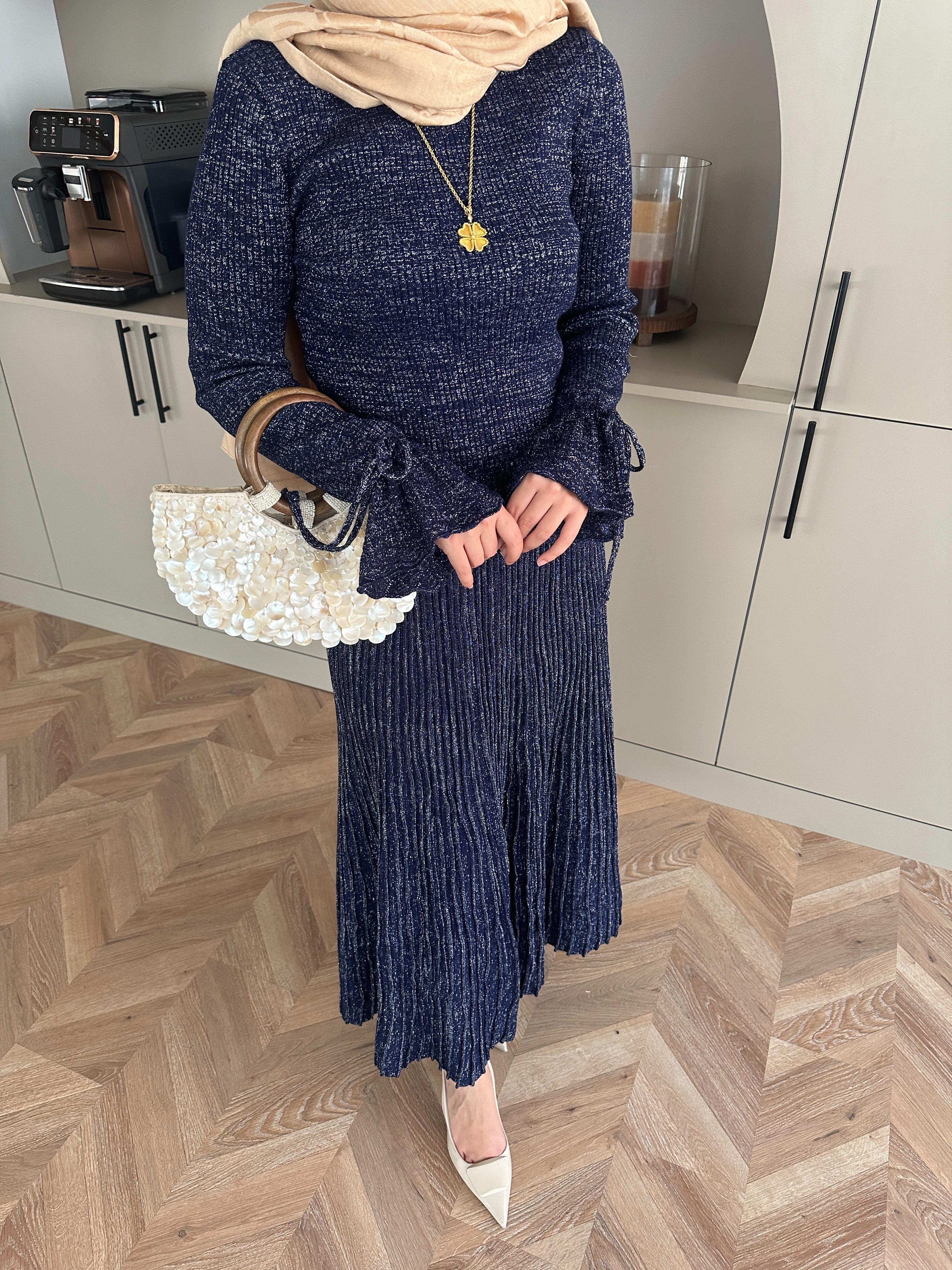 Tina Simli Etekli Takım Lacivert