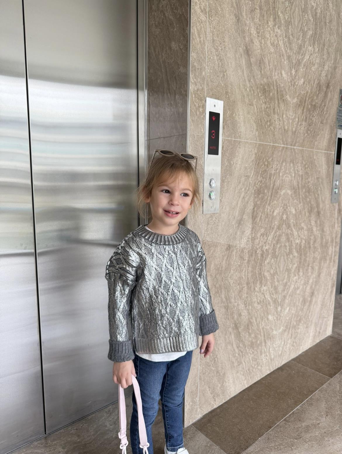 Varaklı Çocuk Kazak Gri 