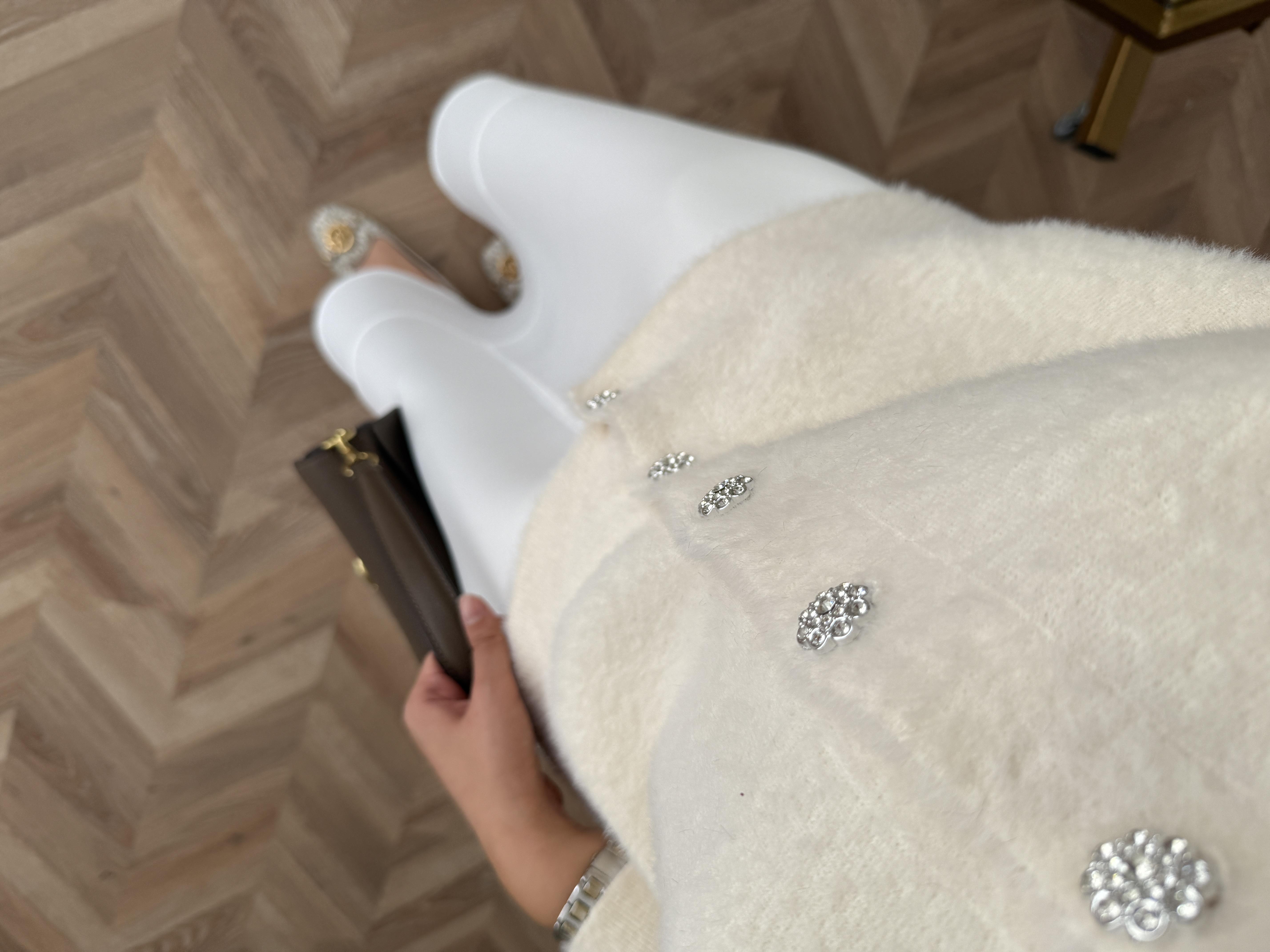 Vina Angora Hırka Ekru