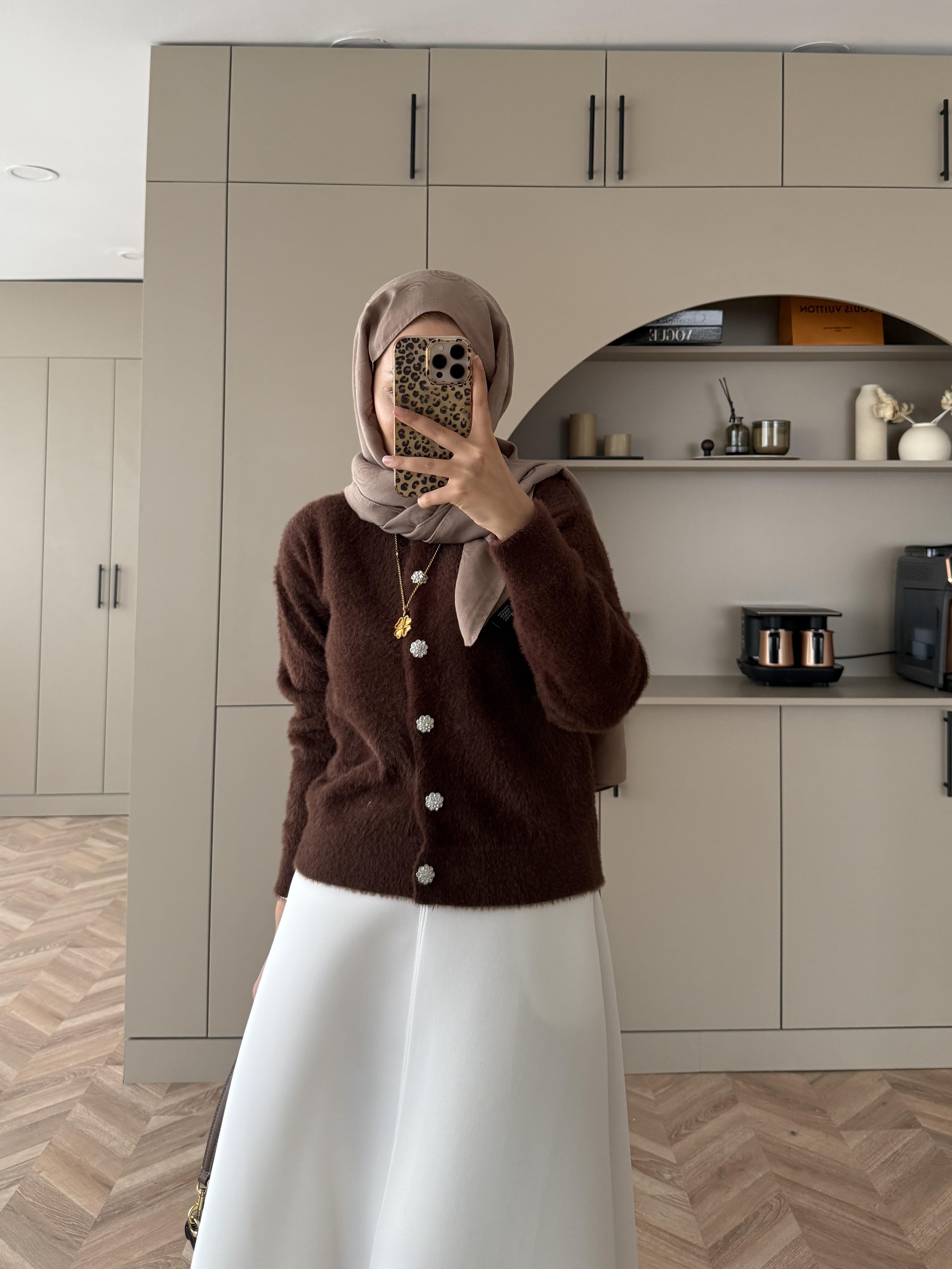 Vina Angora Hırka Kahve