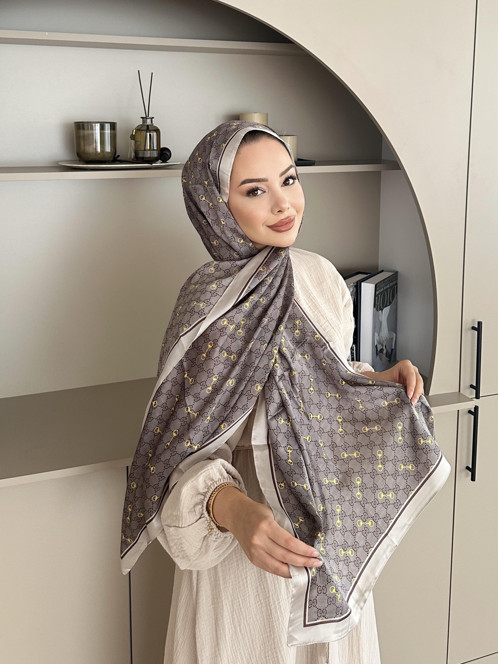 Zincir Desen İthal İpek Vual Şal Vizon