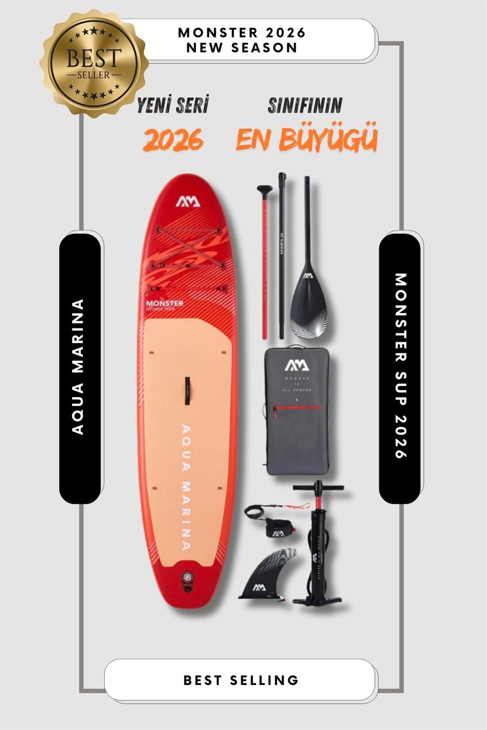 Monster Şişme Isup Stand-Up Paddle Board 366CM