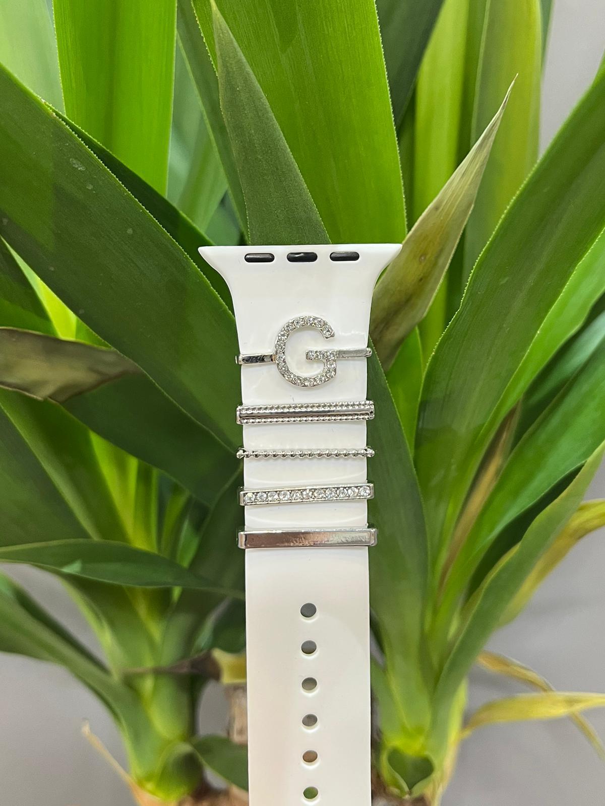 Apple Watch Uyumlu Kordon Aksesuarı Charm Set G Harfi