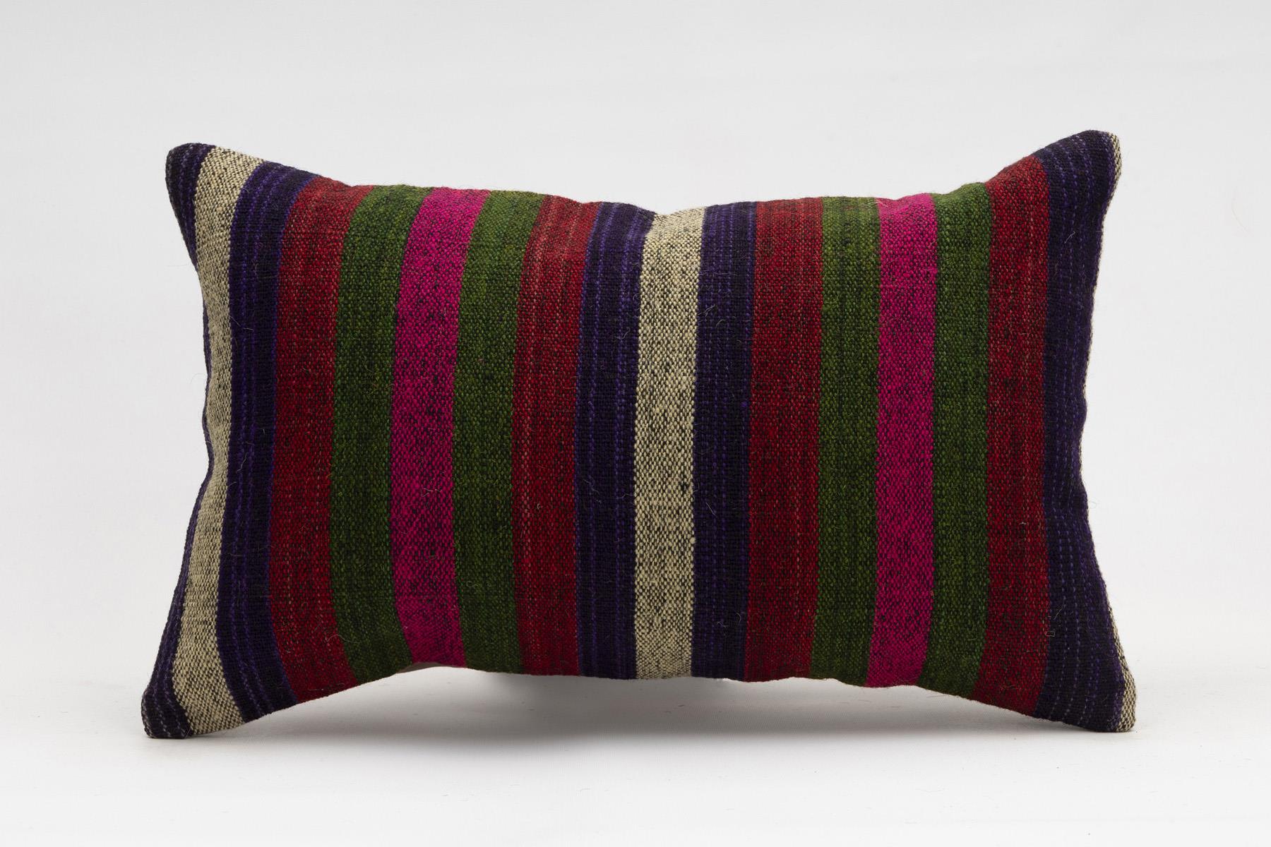 12x20 inches (30x50 cm) Kilim Pillow | KILIM WHOLESALE - Vintage Handmade Pillows - Vintage Handmade Kilim Rugs - It is 100% wool. Artistic and historical rugs. Old handwoven rugs. - Online hand woven rugs and kilim cushions sales. Shipping to a