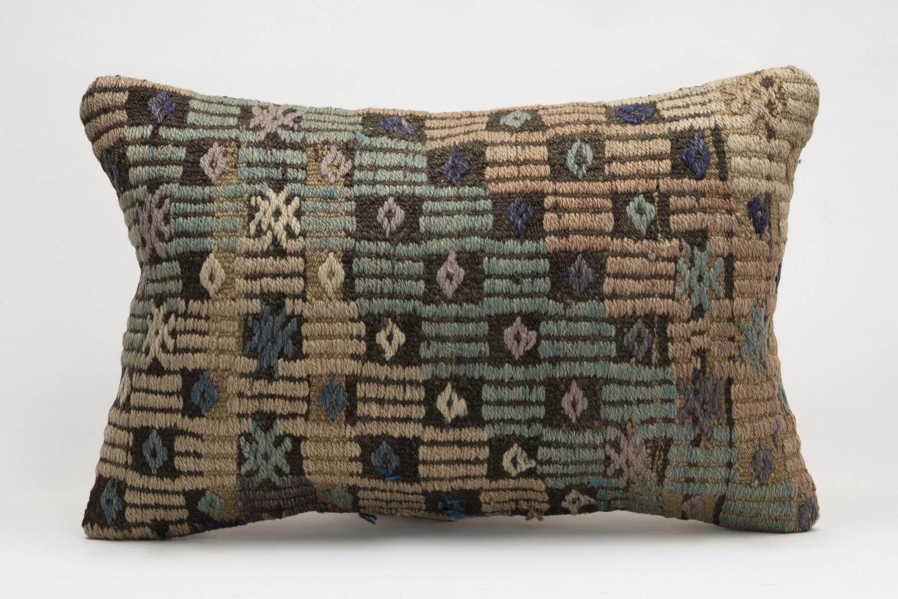 16x24 inches (40x60 cm) Kilim Pillow | KILIM WHOLESALE - Vintage Handmade Pillows - Vintage Handmade Kilim Rugs - It is 100% wool. Artistic and historical rugs. Old handwoven rugs. - Online hand woven rugs and kilim cushions sales. Shipping to a