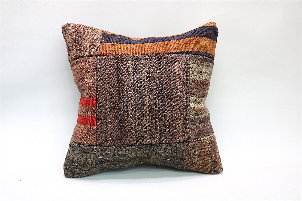 16''16'' (40x40 cm) Kilim Pillows - Vintage Handmade Kilim Pillows - Vintage Handmade Kilim Rugs - It is 100% wool. Artistic and historical rugs. Old handwoven rugs.