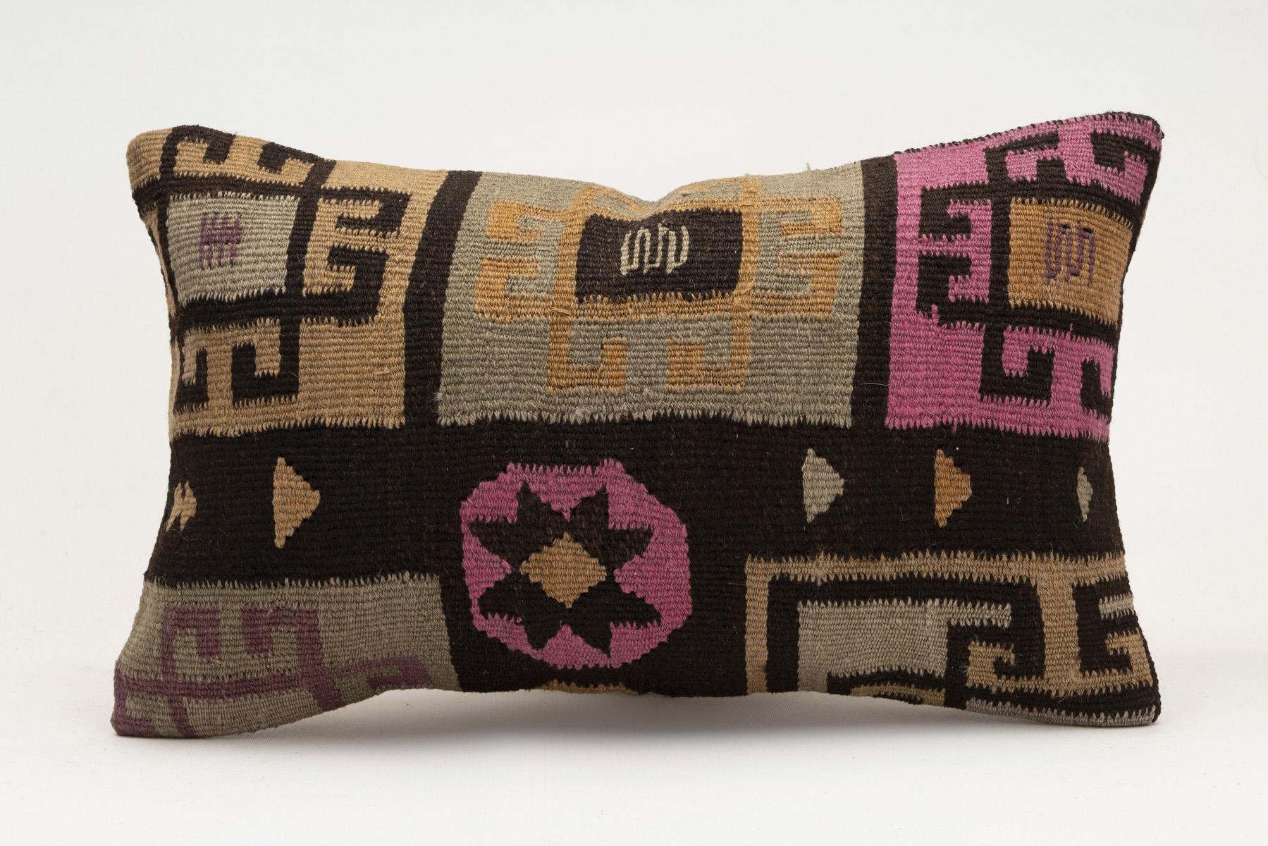 12x20 inches (30x50 cm) Kilim Pillow | KILIM WHOLESALE - Vintage Handmade Pillows - Vintage Handmade Kilim Rugs - It is 100% wool. Artistic and historical rugs. Old handwoven rugs. - Online hand woven rugs and kilim cushions sales. Shipping to a