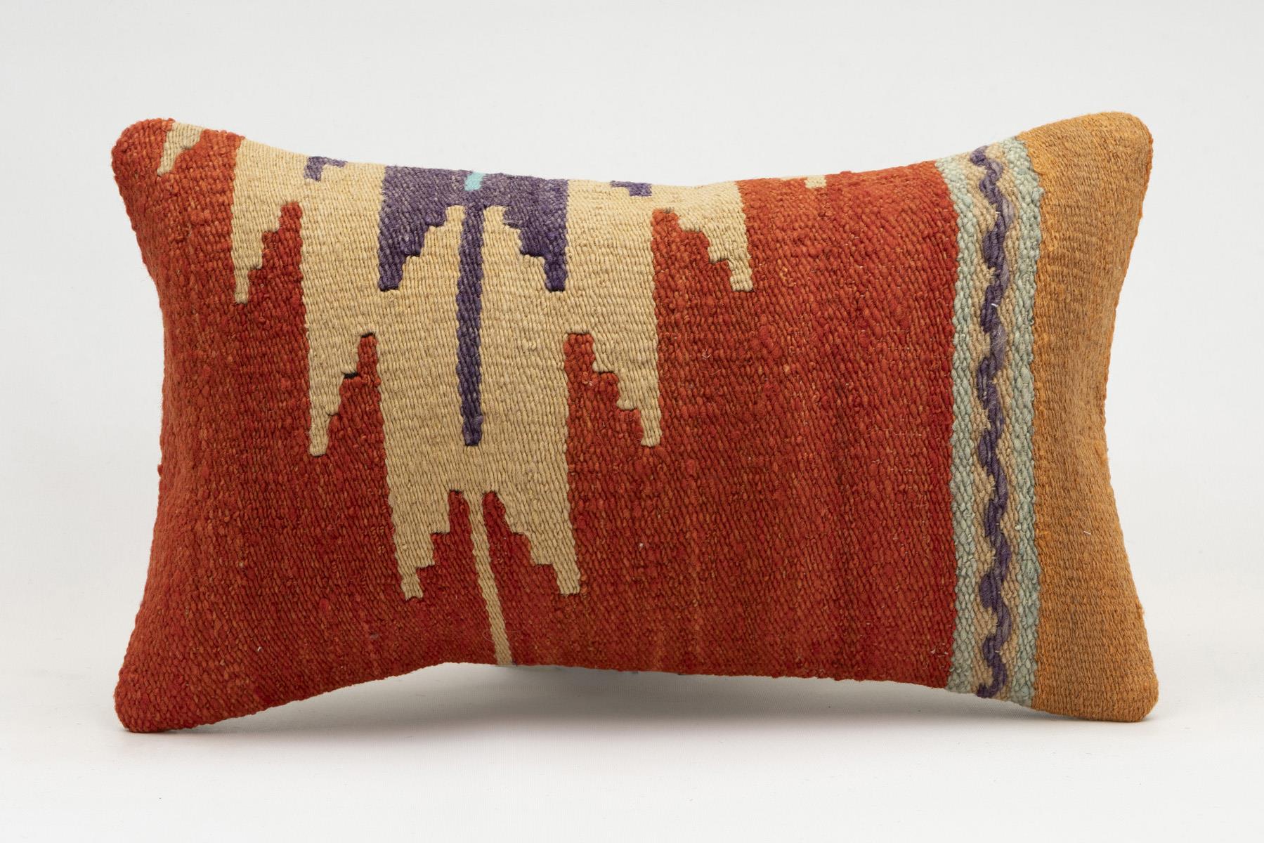 12x20 inches (30x50 cm) Kilim Pillow | KILIM WHOLESALE - Vintage Handmade Pillows - Vintage Handmade Kilim Rugs - It is 100% wool. Artistic and historical rugs. Old handwoven rugs. - Online hand woven rugs and kilim cushions sales. Shipping to a