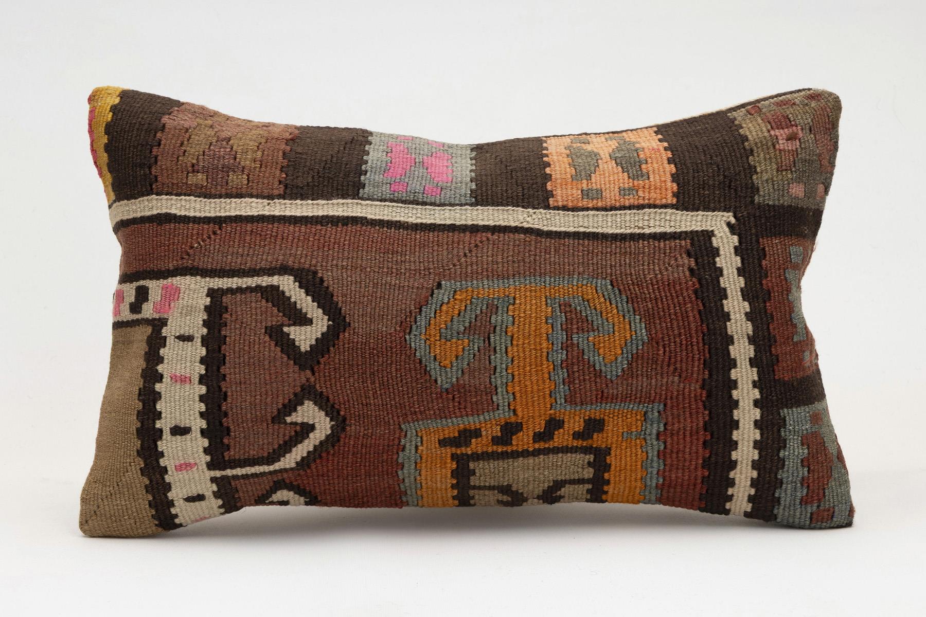 12x20 inches (30x50 cm) Kilim Pillow | KILIM WHOLESALE - Vintage Handmade Pillows - Vintage Handmade Kilim Rugs - It is 100% wool. Artistic and historical rugs. Old handwoven rugs. - Online hand woven rugs and kilim cushions sales. Shipping to a