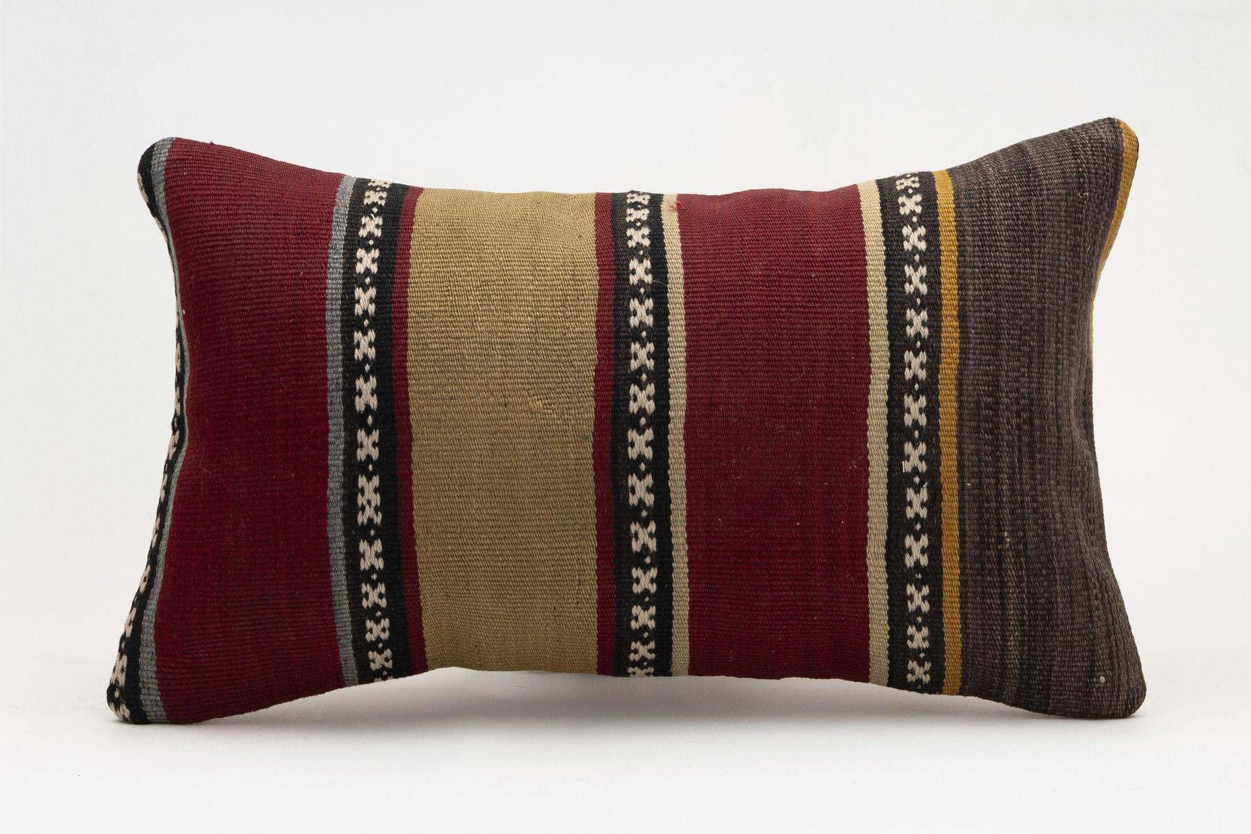 12x20 inches (30x50 cm) Kilim Pillow | KILIM WHOLESALE - Vintage Handmade Pillows - Vintage Handmade Kilim Rugs - It is 100% wool. Artistic and historical rugs. Old handwoven rugs. - Online hand woven rugs and kilim cushions sales. Shipping to a