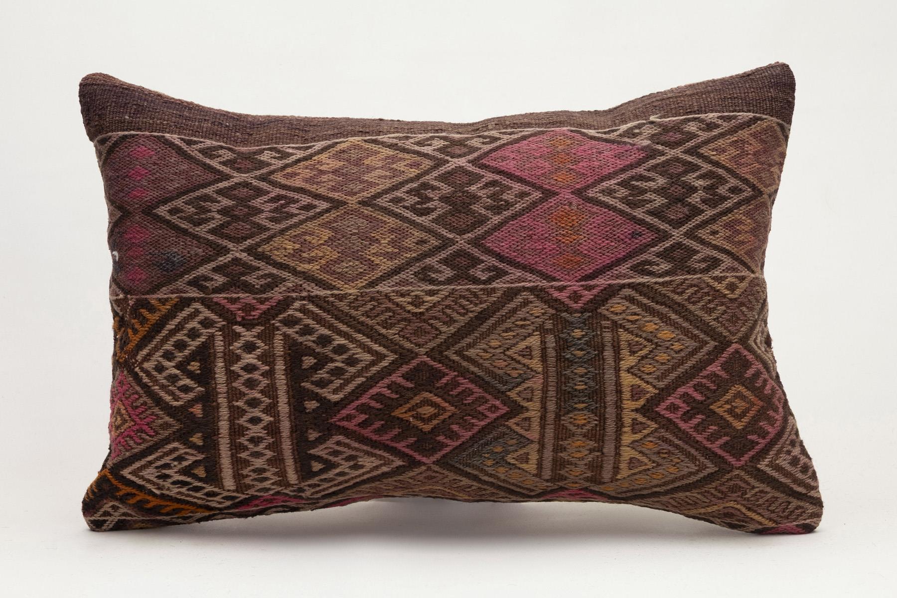 16x24 inches (40x60 cm) Kilim Pillow | KILIM WHOLESALE - Vintage Handmade Pillows - Vintage Handmade Kilim Rugs - It is 100% wool. Artistic and historical rugs. Old handwoven rugs. - Online hand woven rugs and kilim cushions sales. Shipping to a