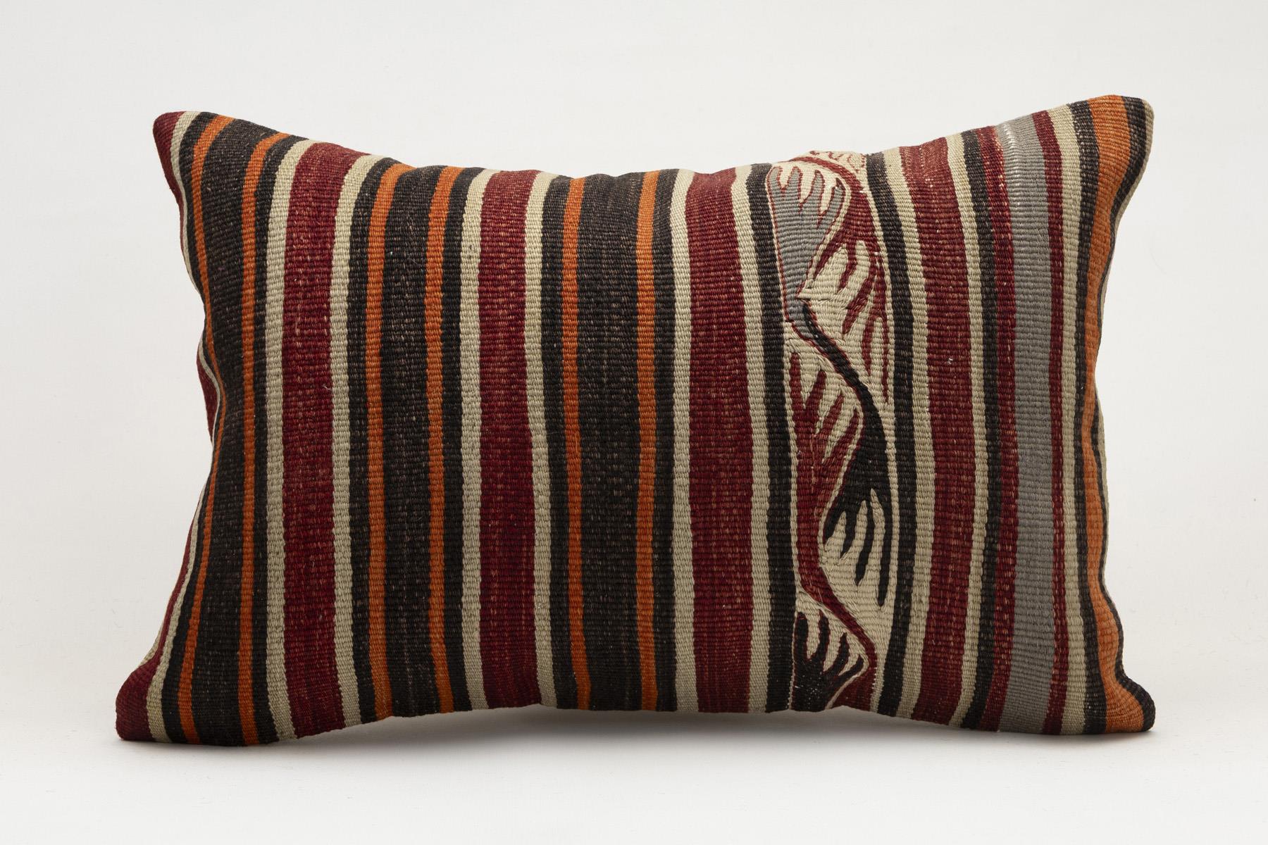16x24 inches (40x60 cm) Kilim Pillow | KILIM WHOLESALE - Vintage Handmade Pillows - Vintage Handmade Kilim Rugs - It is 100% wool. Artistic and historical rugs. Old handwoven rugs. - Online hand woven rugs and kilim cushions sales. Shipping to a
