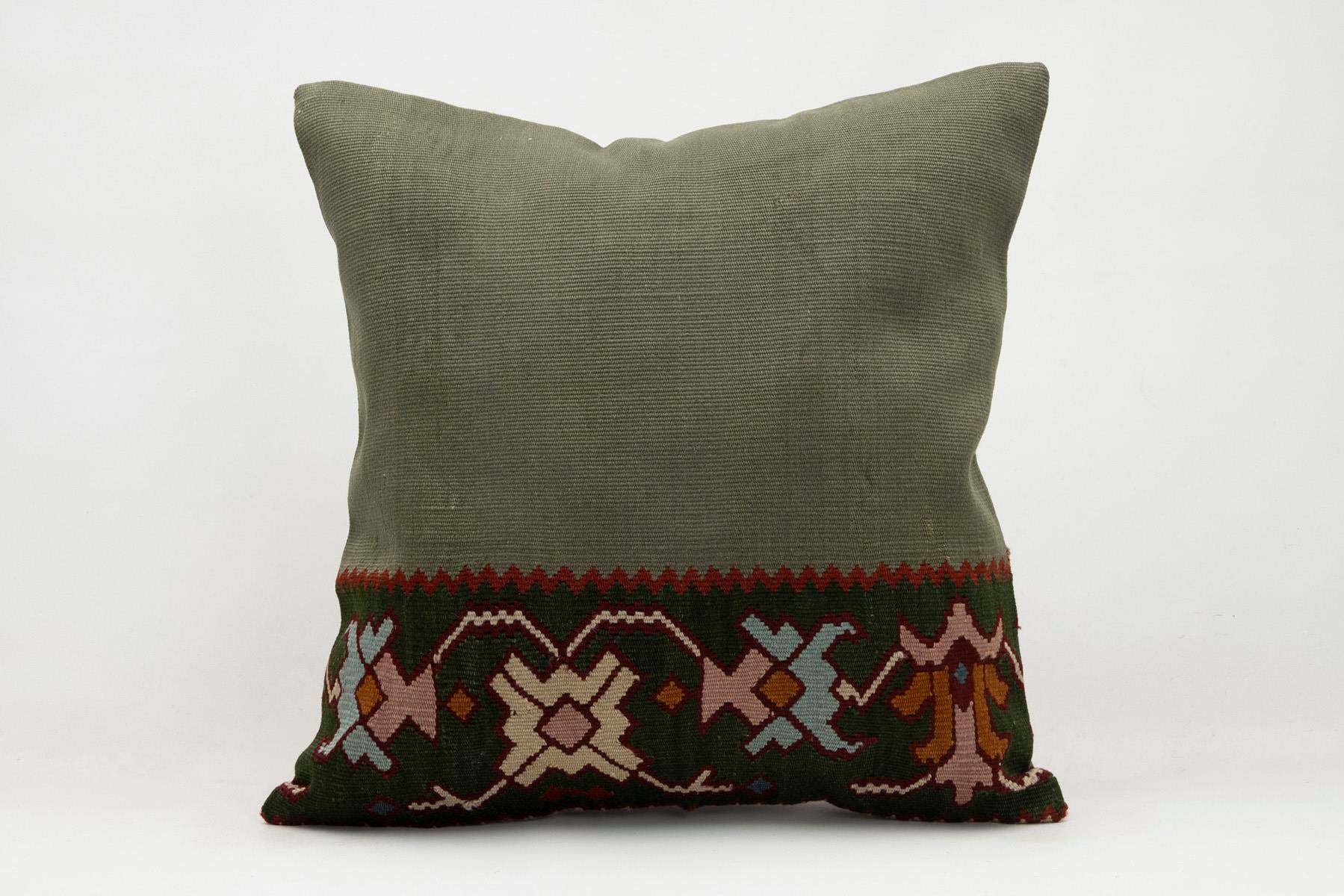 20x20 inches (50x50 cm) Kilim Pillow | KILIM WHOLESALE - Vintage Handmade Pillows - Vintage Handmade Kilim Rugs - It is 100% wool. Artistic and historical rugs. Old handwoven rugs. - Online hand woven rugs and kilim cushions sales. Shipping to a