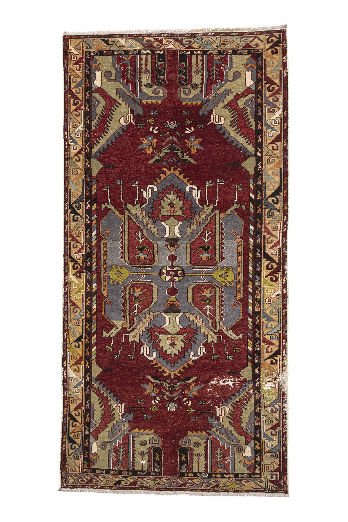Sivas Kilim Rug (2.5 x 6.6 ft) | KILIM WHOLESALE - Vintage Handmade Pillows - Vintage Handmade Kilim Rugs - It is 100% wool. Artistic and historical rugs. Old handwoven rugs. - Online hand woven rugs and kilim cushions sales. Shipping to all ove