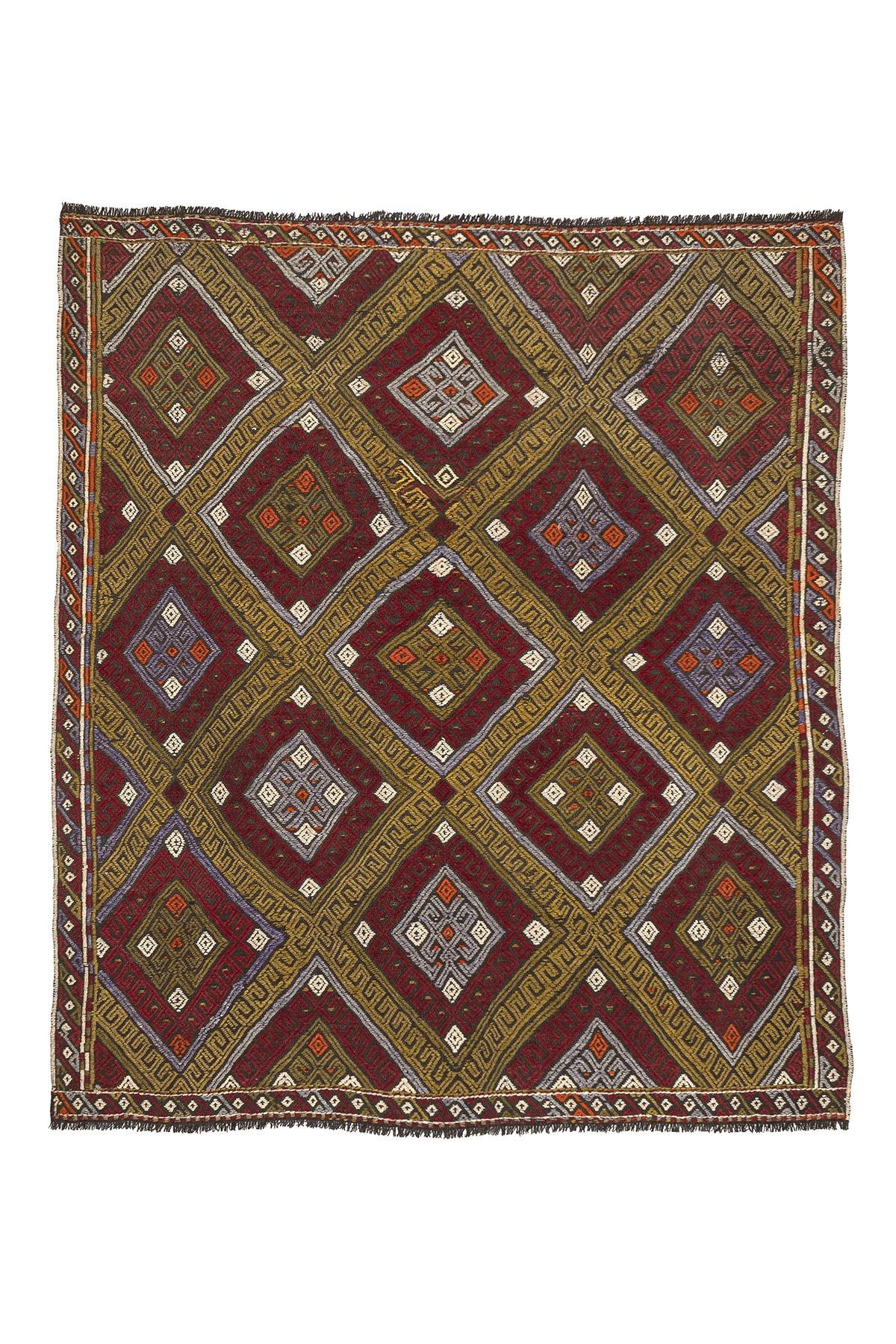 Sivas Kilim Rug (2.5 x 6.6 ft) | KILIM WHOLESALE - Vintage Handmade Pillows - Vintage Handmade Kilim Rugs - It is 100% wool. Artistic and historical rugs. Old handwoven rugs. - Online hand woven rugs and kilim cushions sales. Shipping to all ove