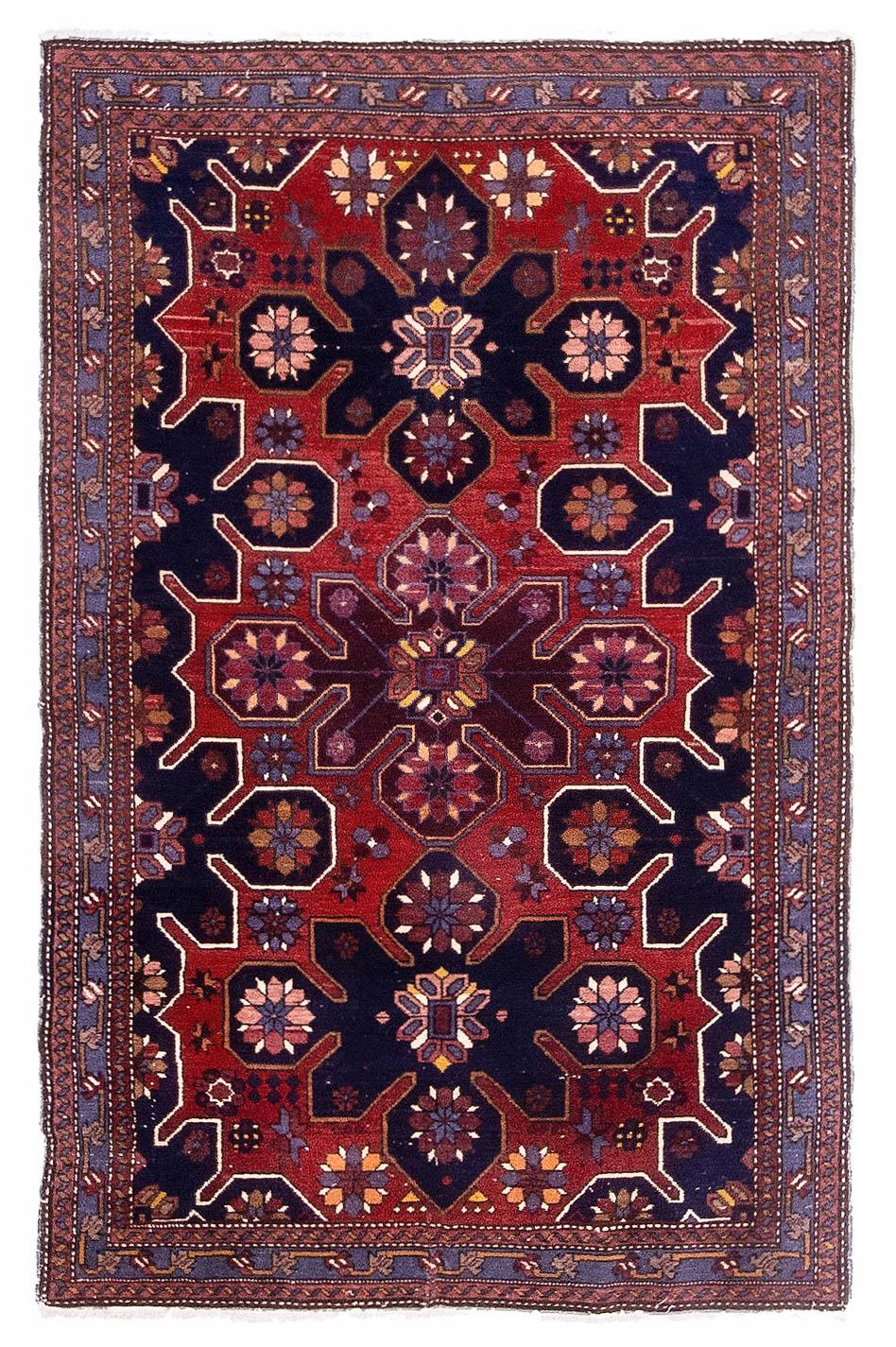 Antique Caucasian Decorative Rug - 3`8