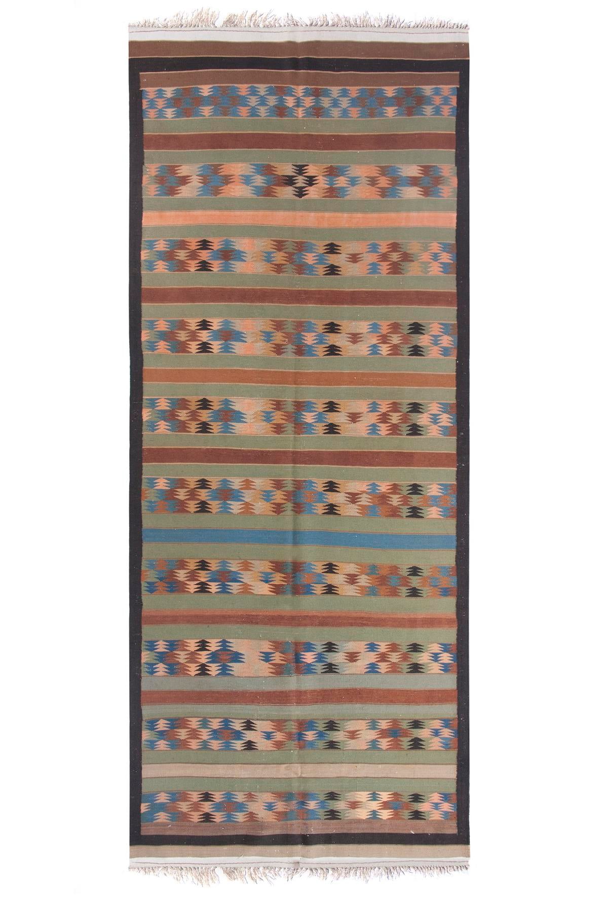 Manastir Kilim Rug (6.2 x 12.8 ft)