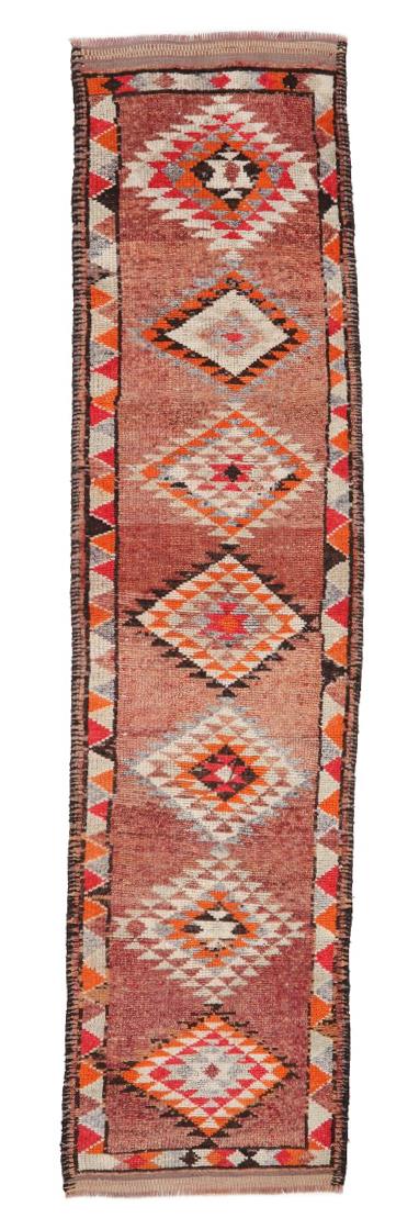 1960s Vintage Decorative Runner - 2`10