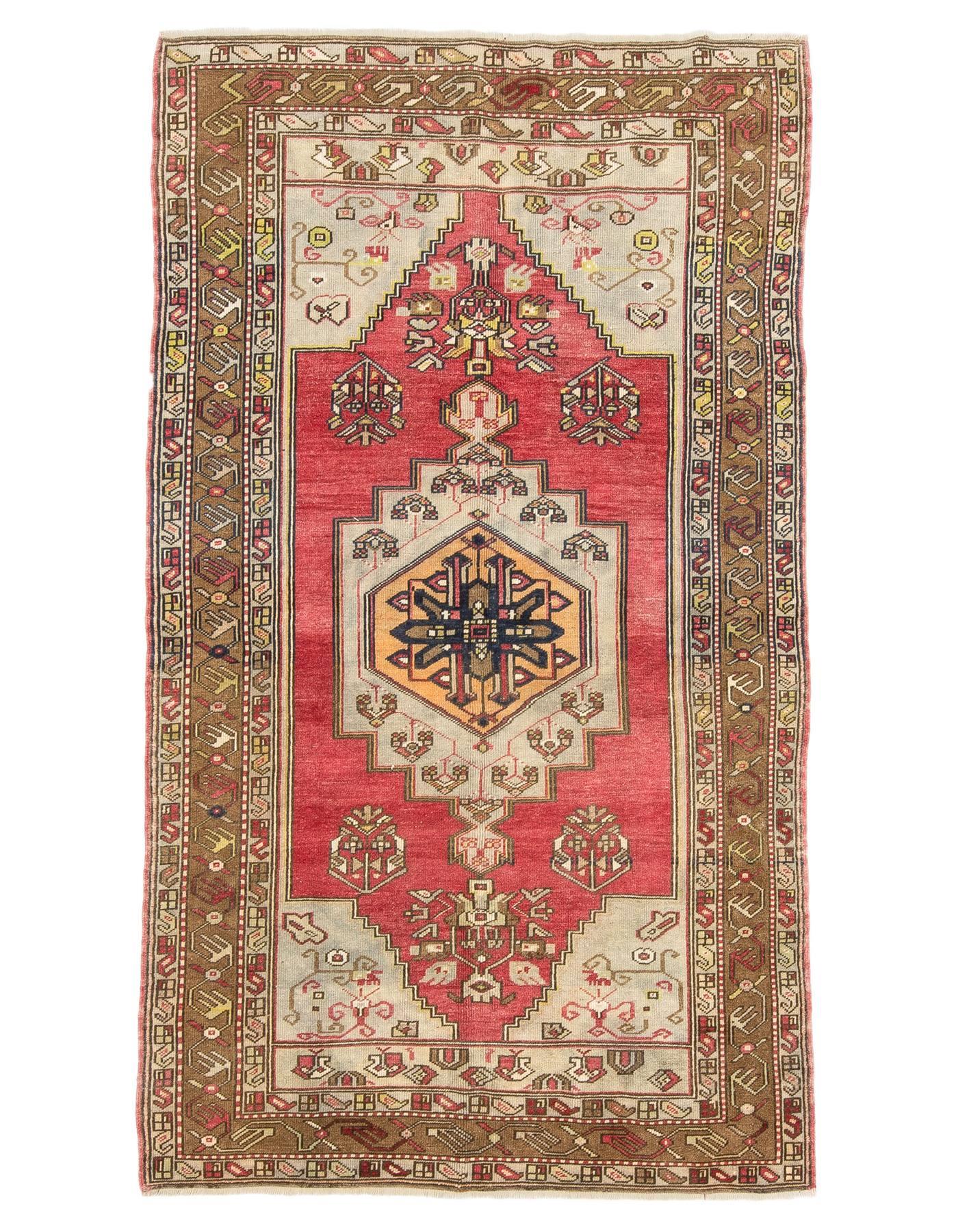 1960s Vintage Turkish Konya Rug - 4`7