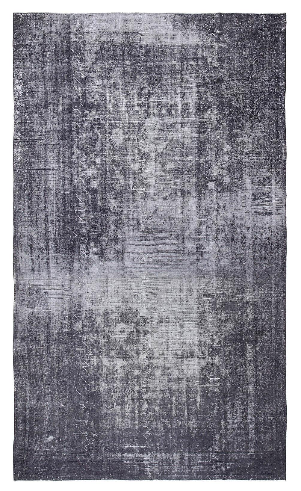 Dark Gray Oversized Vintage Turkish Oushak Rug - 11`6