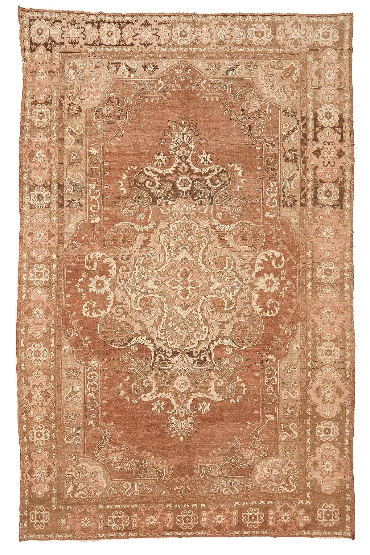 Large Vintage Turkish Kars Wool Rug - 8`8