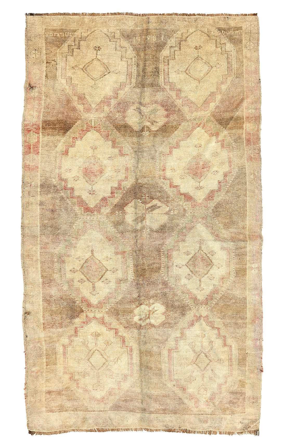 Large Vintage Washed Out Kars Rug - 6`9
