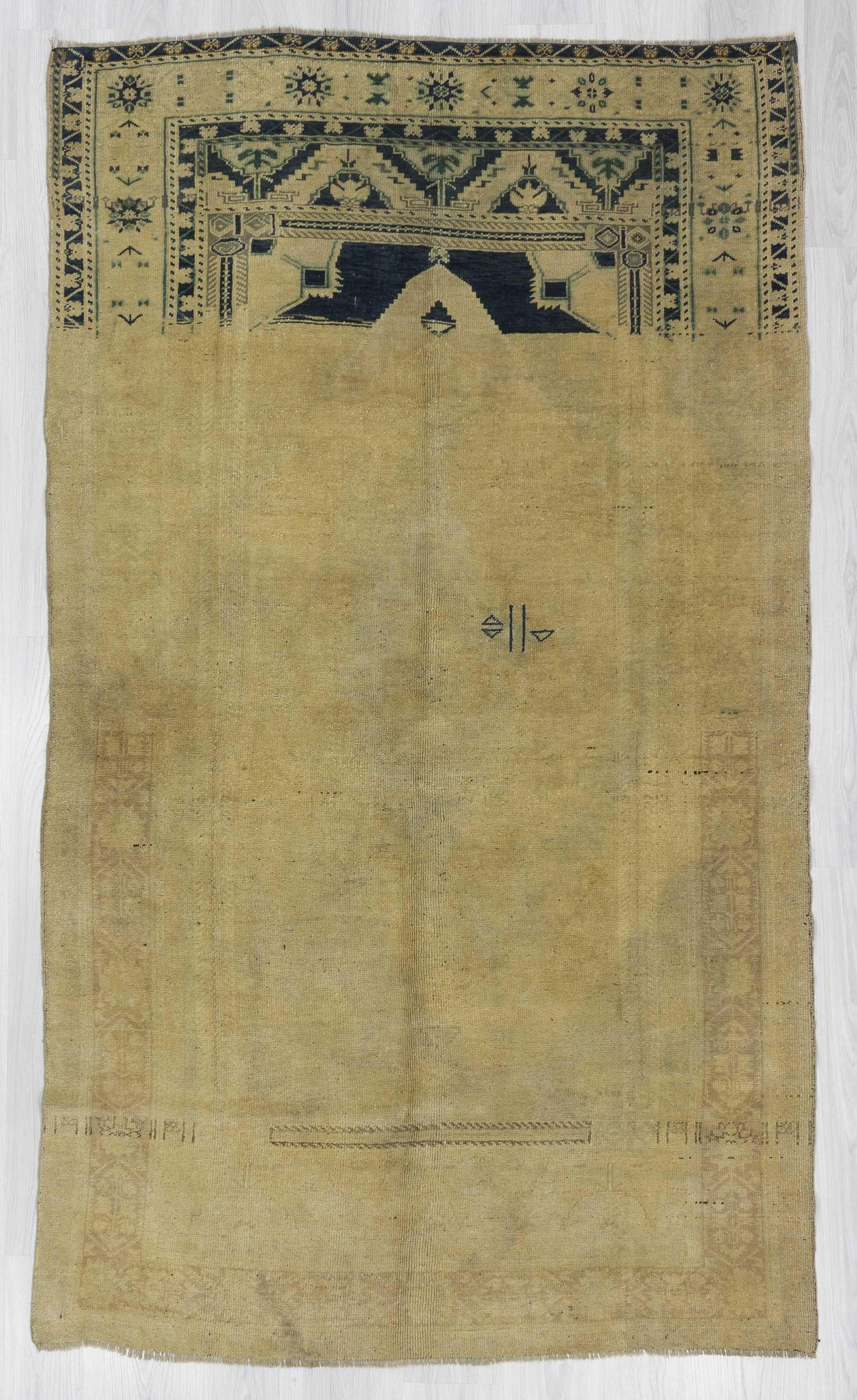 One of a kind vintage washed out Turkish rug