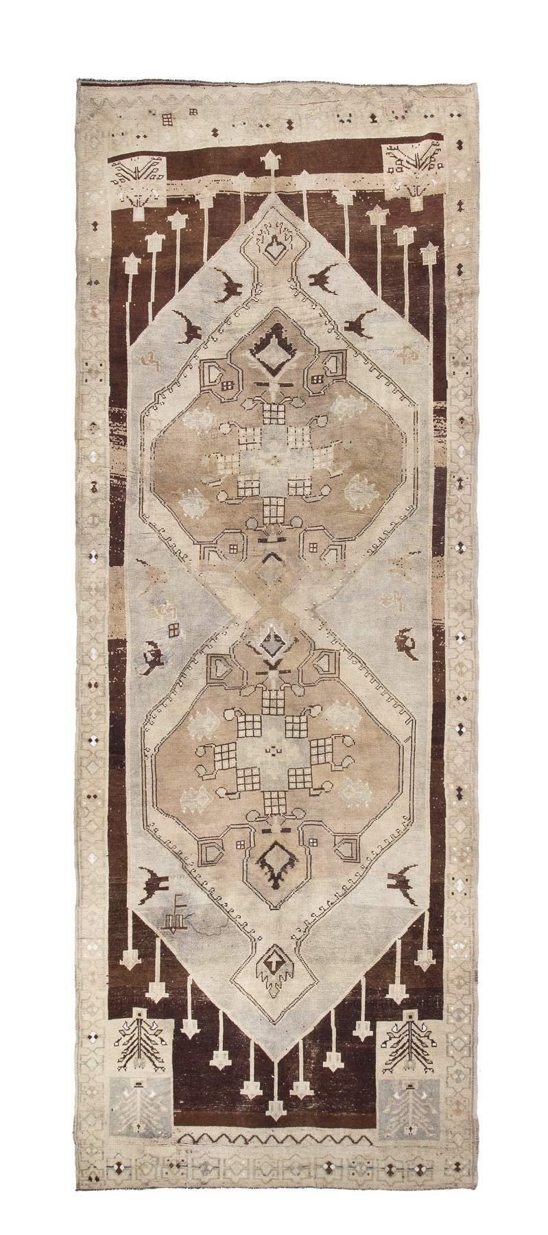 Oversized Unique Vintage Wool Rug