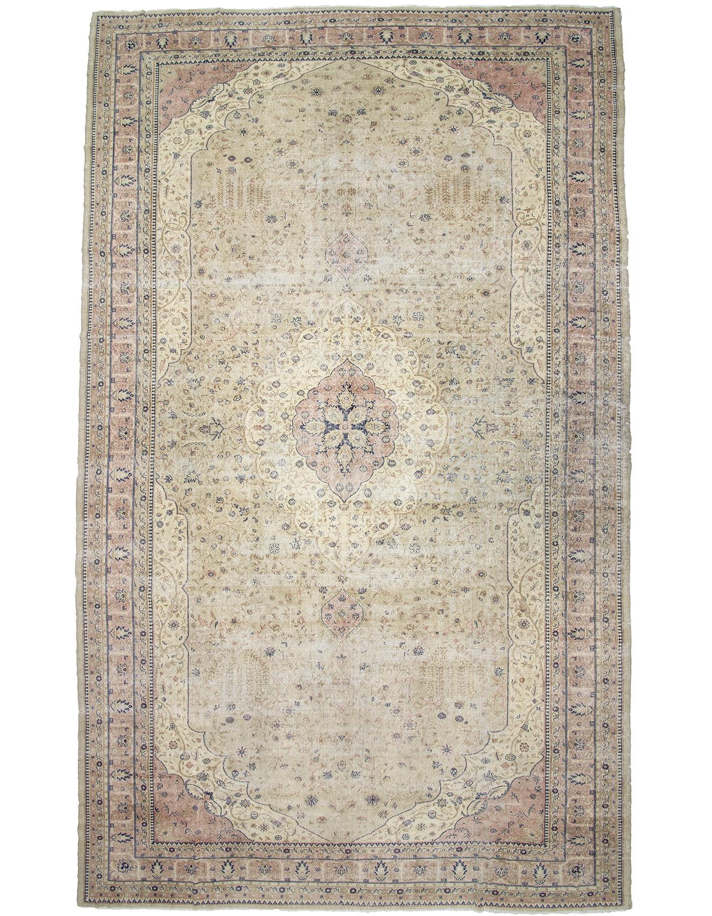 Oversized Vintage Turkish Oushak Rug - 13`2