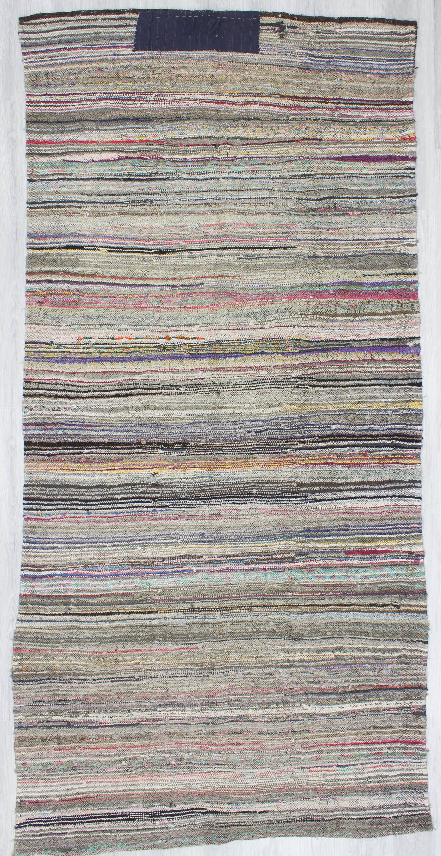 Striped Vintage Decorative Turkish Rag Rug