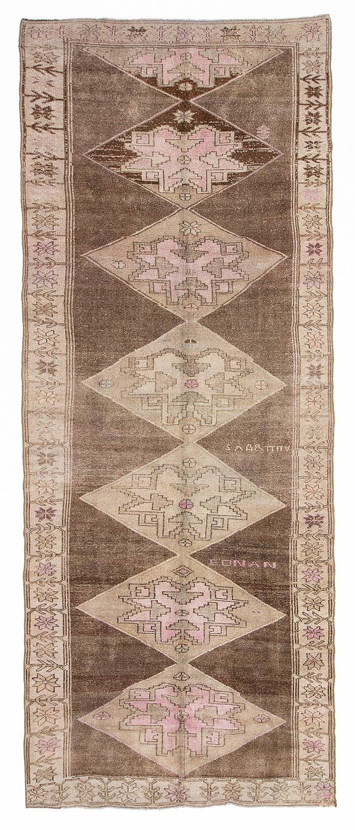 Vintage Decorative Turkish Kars Wool Rug - 5`9