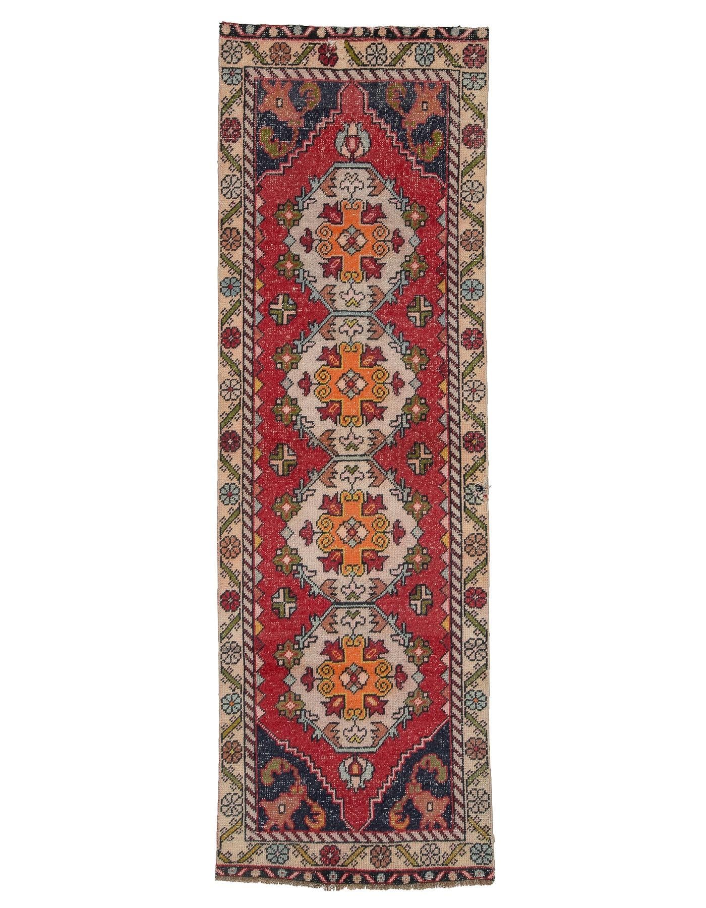 Vintage Decorative Turkish Runner Rug - 2`9