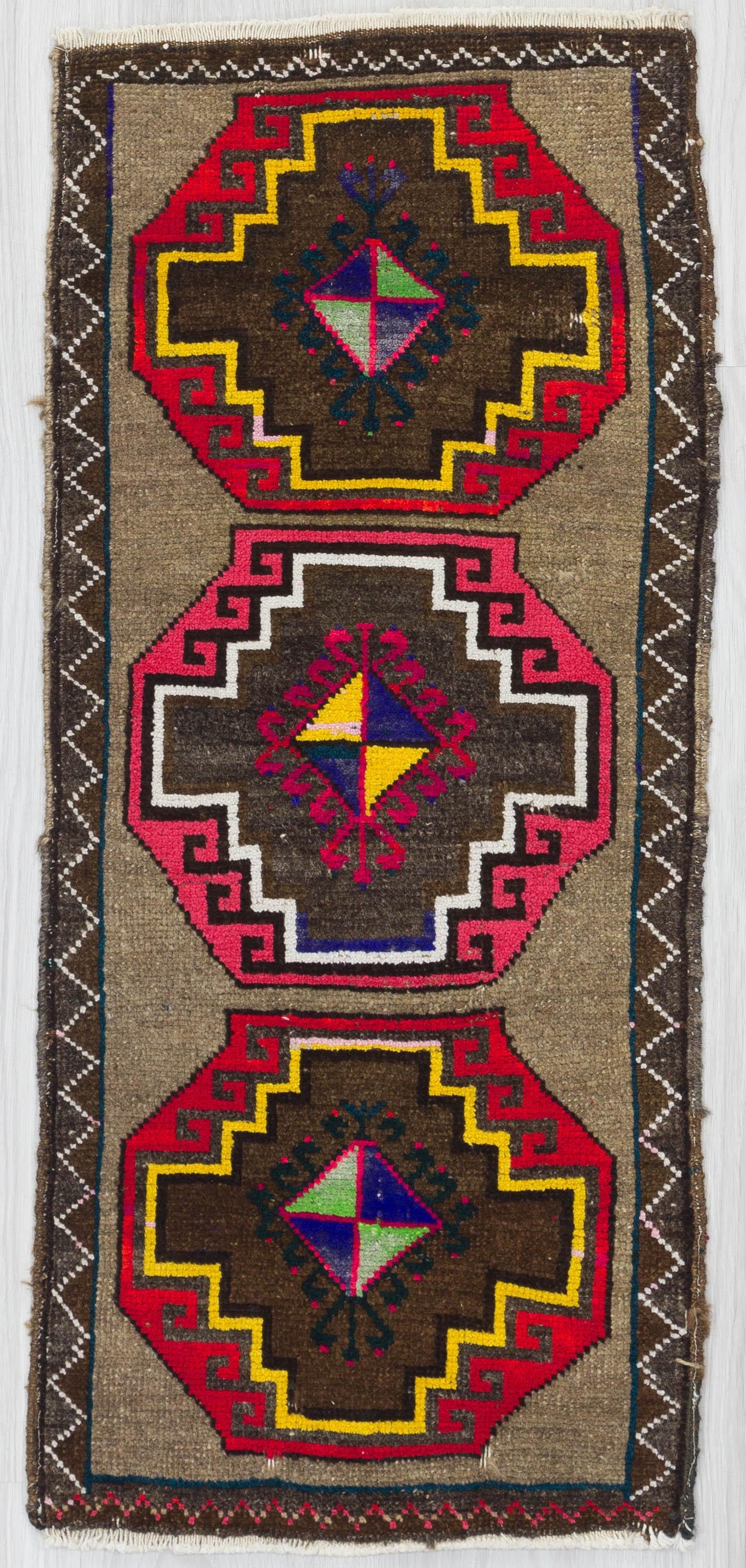 Vintage Mİni Turkish Kars Rug