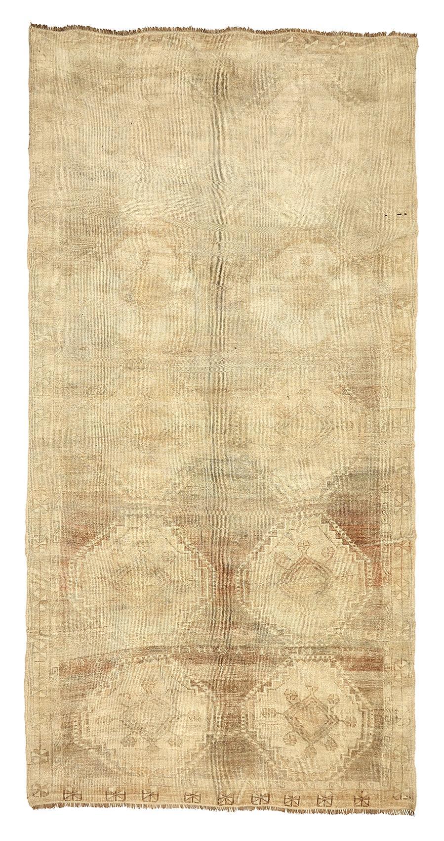 Vintage Washed Out Turkish Kars Rug - 6`1