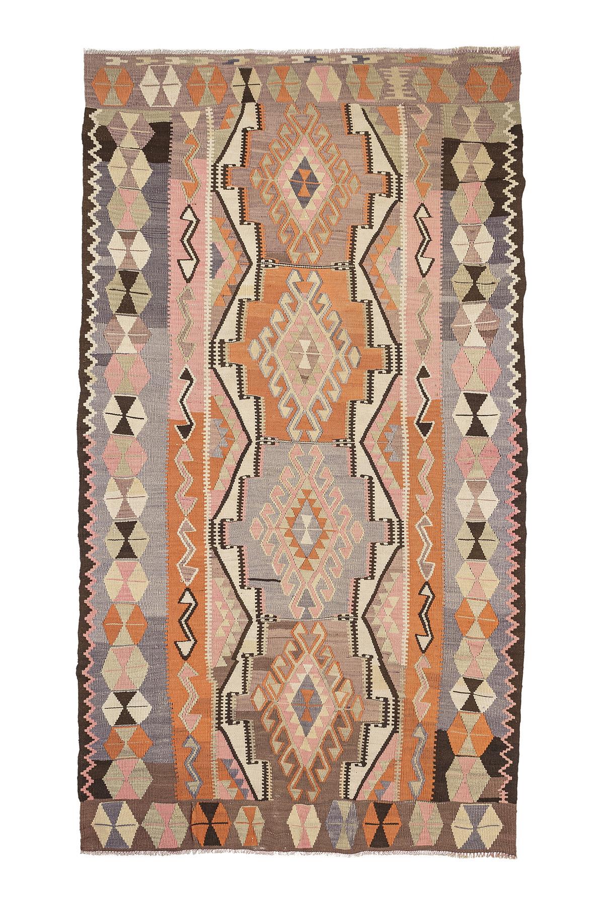 Sivas Kilim Rug (2.5 x 6.6 ft) | KILIM WHOLESALE - Vintage Handmade Pillows - Vintage Handmade Kilim Rugs - It is 100% wool. Artistic and historical rugs. Old handwoven rugs. - Online hand woven rugs and kilim cushions sales. Shipping to all ove