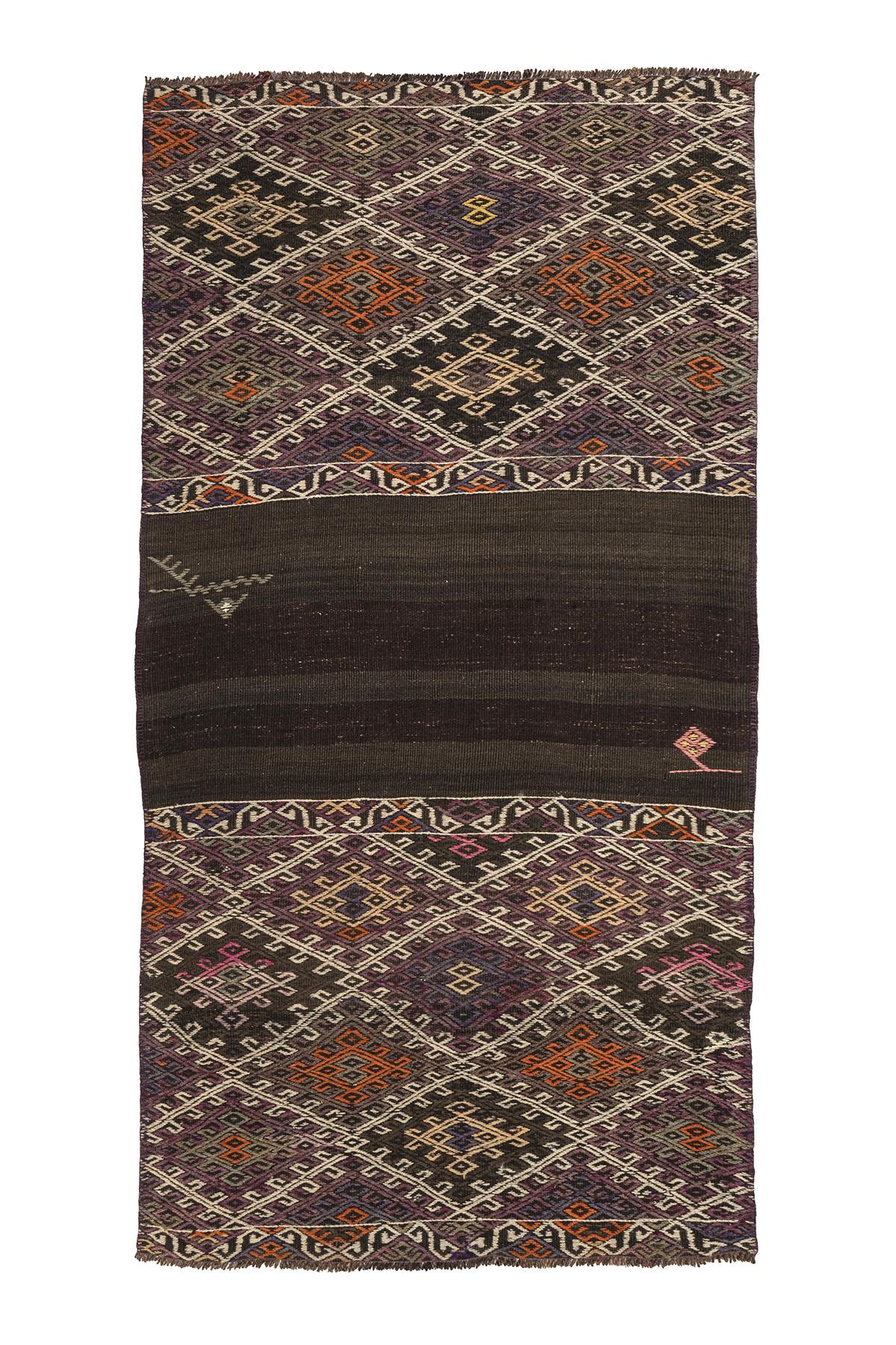 Sivas Kilim Rug (2.5 x 6.6 ft) | KILIM WHOLESALE - Vintage Handmade Pillows - Vintage Handmade Kilim Rugs - It is 100% wool. Artistic and historical rugs. Old handwoven rugs. - Online hand woven rugs and kilim cushions sales. Shipping to all ove