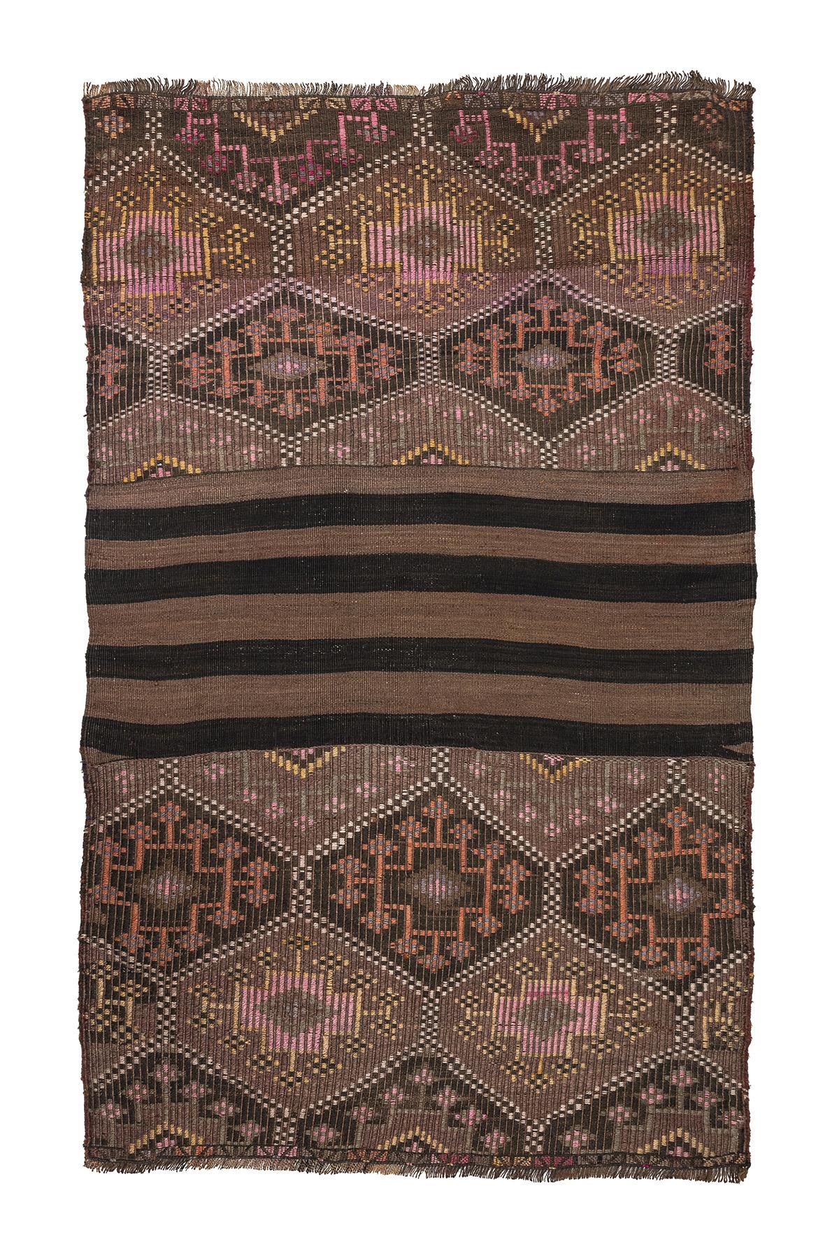 Sivas Kilim Rug (2.5 x 6.6 ft) | KILIM WHOLESALE - Vintage Handmade Pillows - Vintage Handmade Kilim Rugs - It is 100% wool. Artistic and historical rugs. Old handwoven rugs. - Online hand woven rugs and kilim cushions sales. Shipping to all ove
