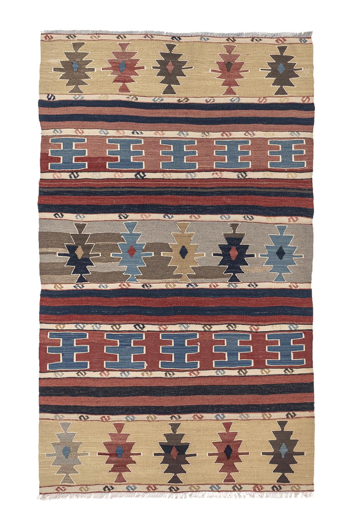 Sivas Kilim Rug (2.5 x 6.6 ft) | KILIM WHOLESALE - Vintage Handmade Pillows - Vintage Handmade Kilim Rugs - It is 100% wool. Artistic and historical rugs. Old handwoven rugs. - Online hand woven rugs and kilim cushions sales. Shipping to all ove
