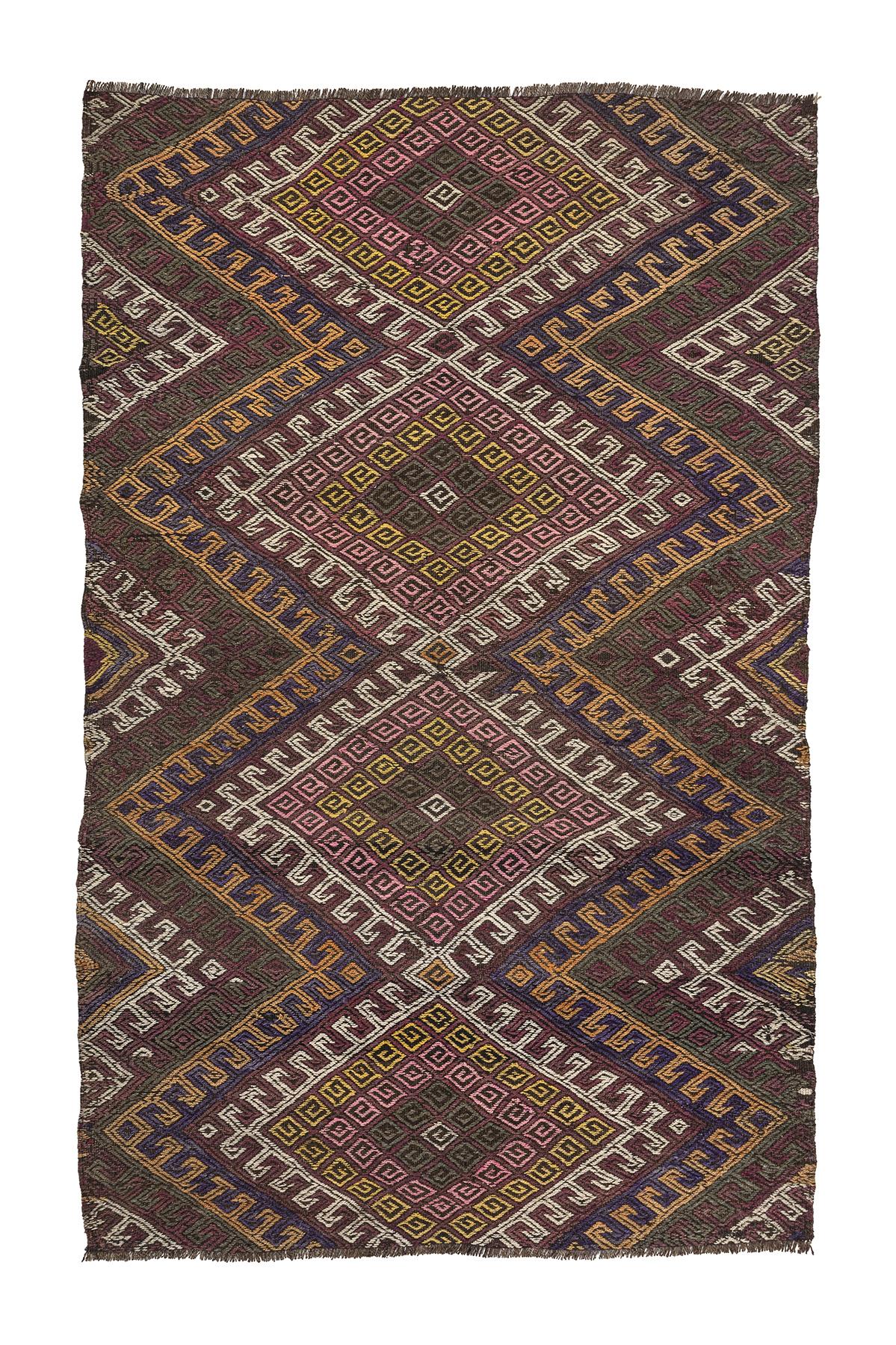 Sivas Kilim Rug (2.5 x 6.6 ft) | KILIM WHOLESALE - Vintage Handmade Pillows - Vintage Handmade Kilim Rugs - It is 100% wool. Artistic and historical rugs. Old handwoven rugs. - Online hand woven rugs and kilim cushions sales. Shipping to all ove